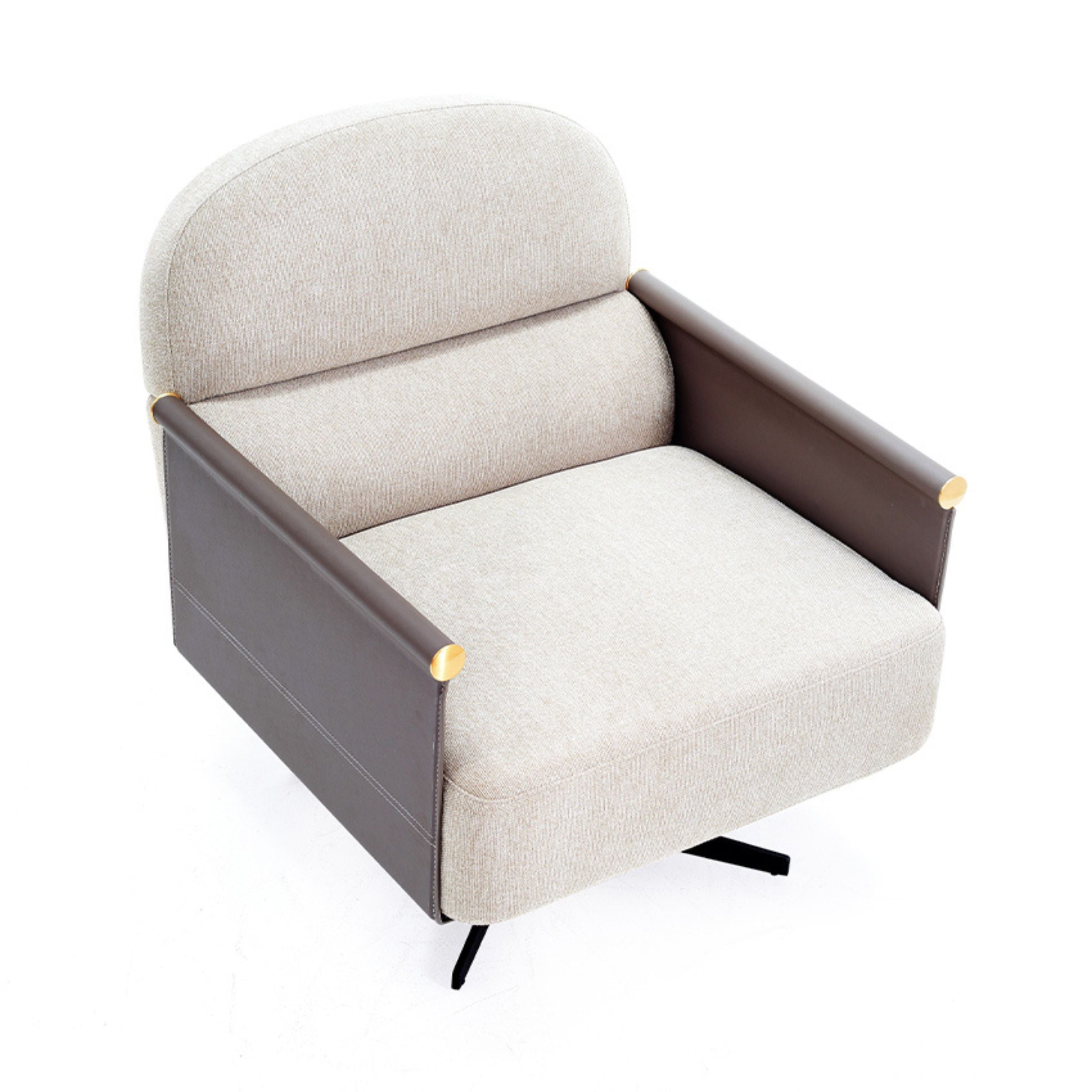 Tank Swivel Lounge Chair MLL-A25 -  Lounge Chairs - ebarza Furniture UAE | Shop Modern Furniture in Abu Dhabi & Dubai - مفروشات ايبازرا في الامارات | تسوق اثاث عصري وديكورات مميزة في دبي وابوظبي