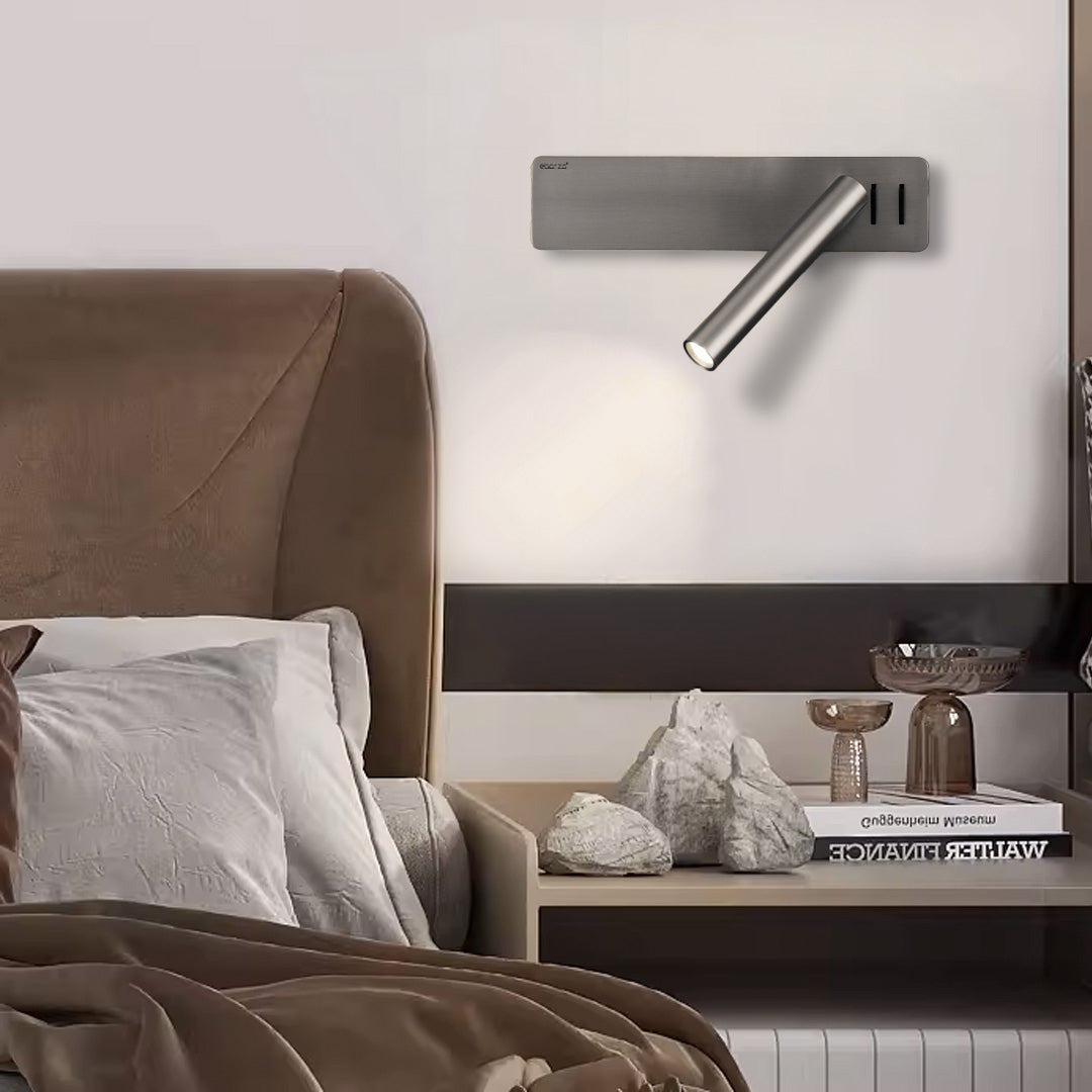 Seed Hotel Style Headboard/ Wall Reading Lamp Seed-WL 26-GB -  Wall Lamps - ebarza Furniture UAE | Shop Modern Furniture in Abu Dhabi & Dubai - مفروشات ايبازرا في الامارات | تسوق اثاث عصري وديكورات مميزة في دبي وابوظبي