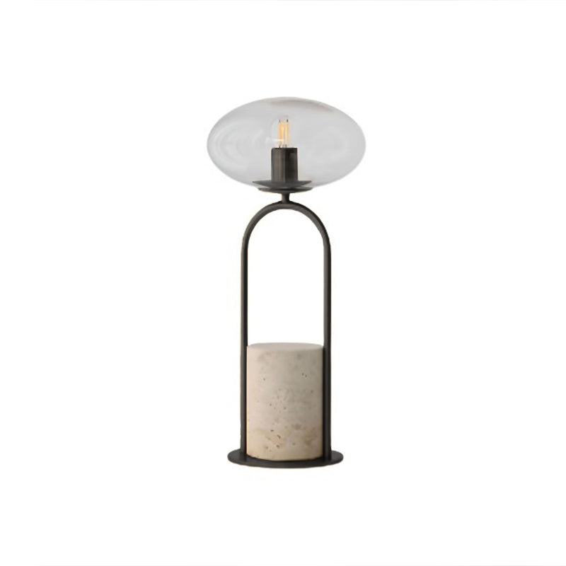 Clear Glass Shade Table Lamp JA051T -  Lamps - ebarza Furniture UAE | Shop Modern Furniture in Abu Dhabi & Dubai - مفروشات ايبازرا في الامارات | تسوق اثاث عصري وديكورات مميزة في دبي وابوظبي