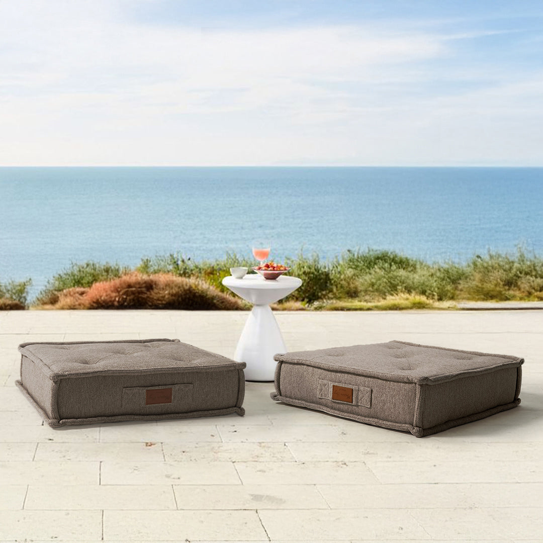 La Concha Pouf with Compressed Foam - 333-CF-Brown -  Poufs - ebarza Furniture UAE | Shop Modern Furniture in Abu Dhabi & Dubai - مفروشات ايبازرا في الامارات | تسوق اثاث عصري وديكورات مميزة في دبي وابوظبي