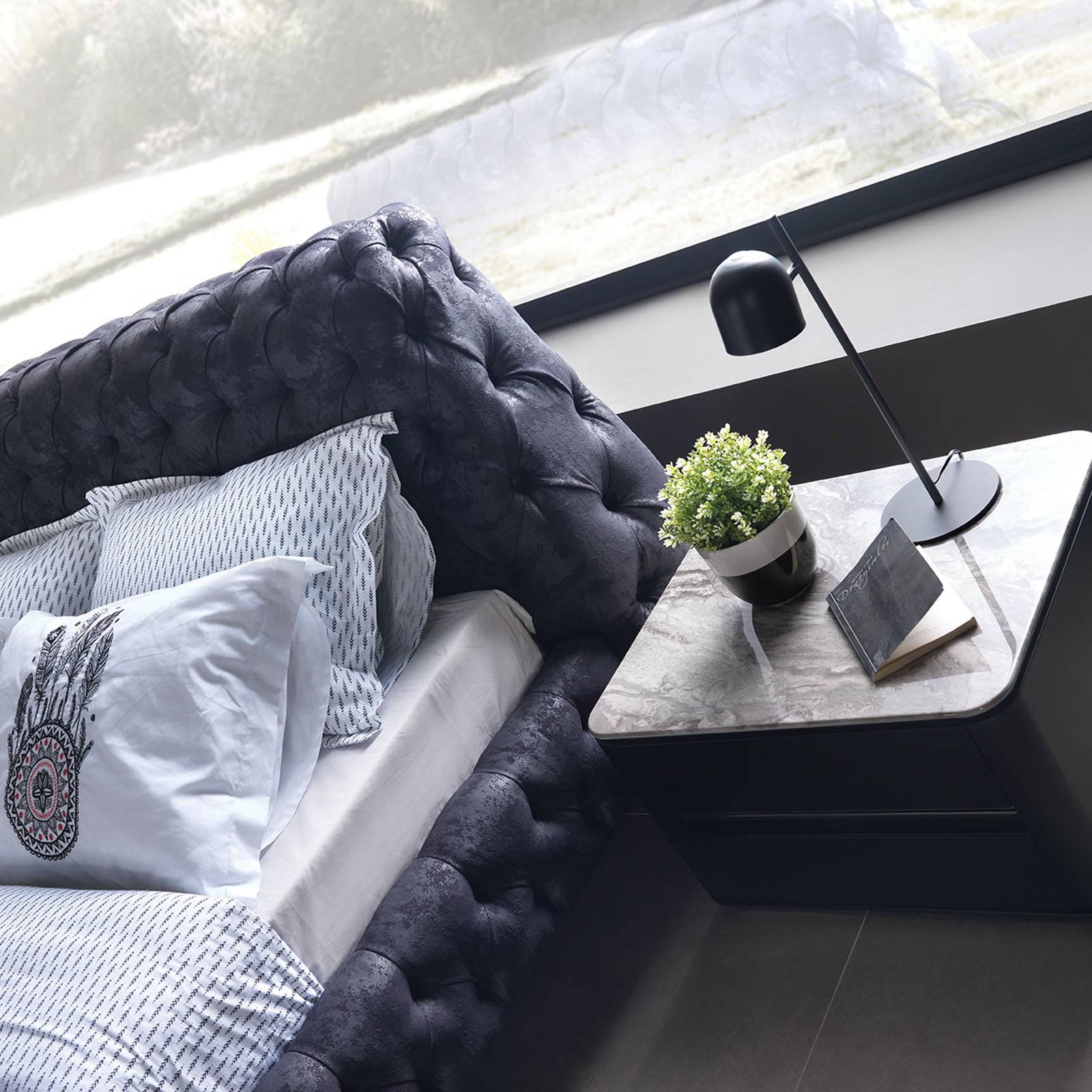 2X Beretta Bed Side Table Beretta-Table -  Bedside Tables - ebarza Furniture UAE | Shop Modern Furniture in Abu Dhabi & Dubai - مفروشات ايبازرا في الامارات | تسوق اثاث عصري وديكورات مميزة في دبي وابوظبي