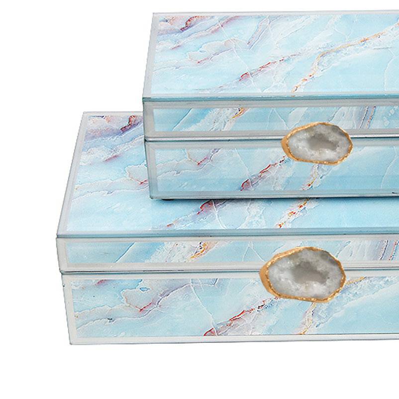 2X Handmade Decorative/Jewelry Box Fl-Tz1030B+A -  Decorative Boxes - ebarza Furniture UAE | Shop Modern Furniture in Abu Dhabi & Dubai - مفروشات ايبازرا في الامارات | تسوق اثاث عصري وديكورات مميزة في دبي وابوظبي