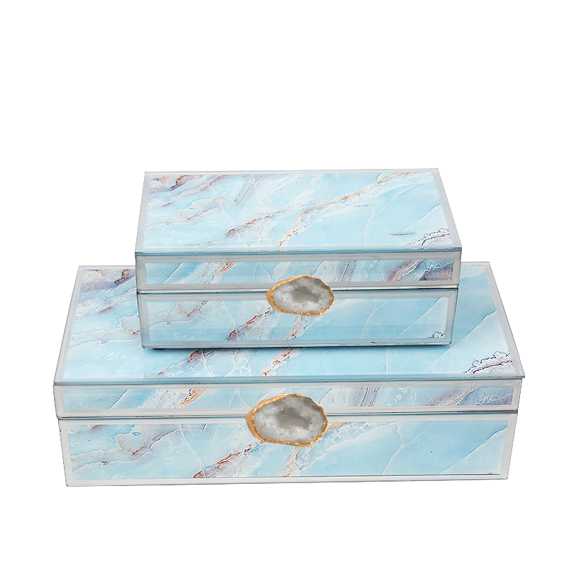2X Handmade Decorative/Jewelry Box Fl-Tz1030B+A -  Decorative Boxes - ebarza Furniture UAE | Shop Modern Furniture in Abu Dhabi & Dubai - مفروشات ايبازرا في الامارات | تسوق اثاث عصري وديكورات مميزة في دبي وابوظبي