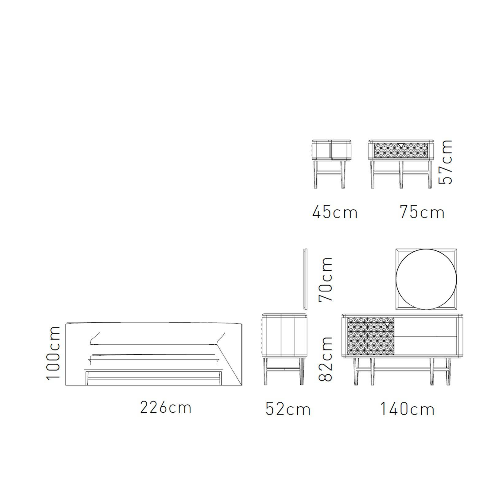 Display Item - 2X Zen Bedside Table  Zen001-Sidetable-Nakheel -  DISPLAY ITEM - ebarza Furniture UAE | Shop Modern Furniture in Abu Dhabi & Dubai - مفروشات ايبازرا في الامارات | تسوق اثاث عصري وديكورات مميزة في دبي وابوظبي