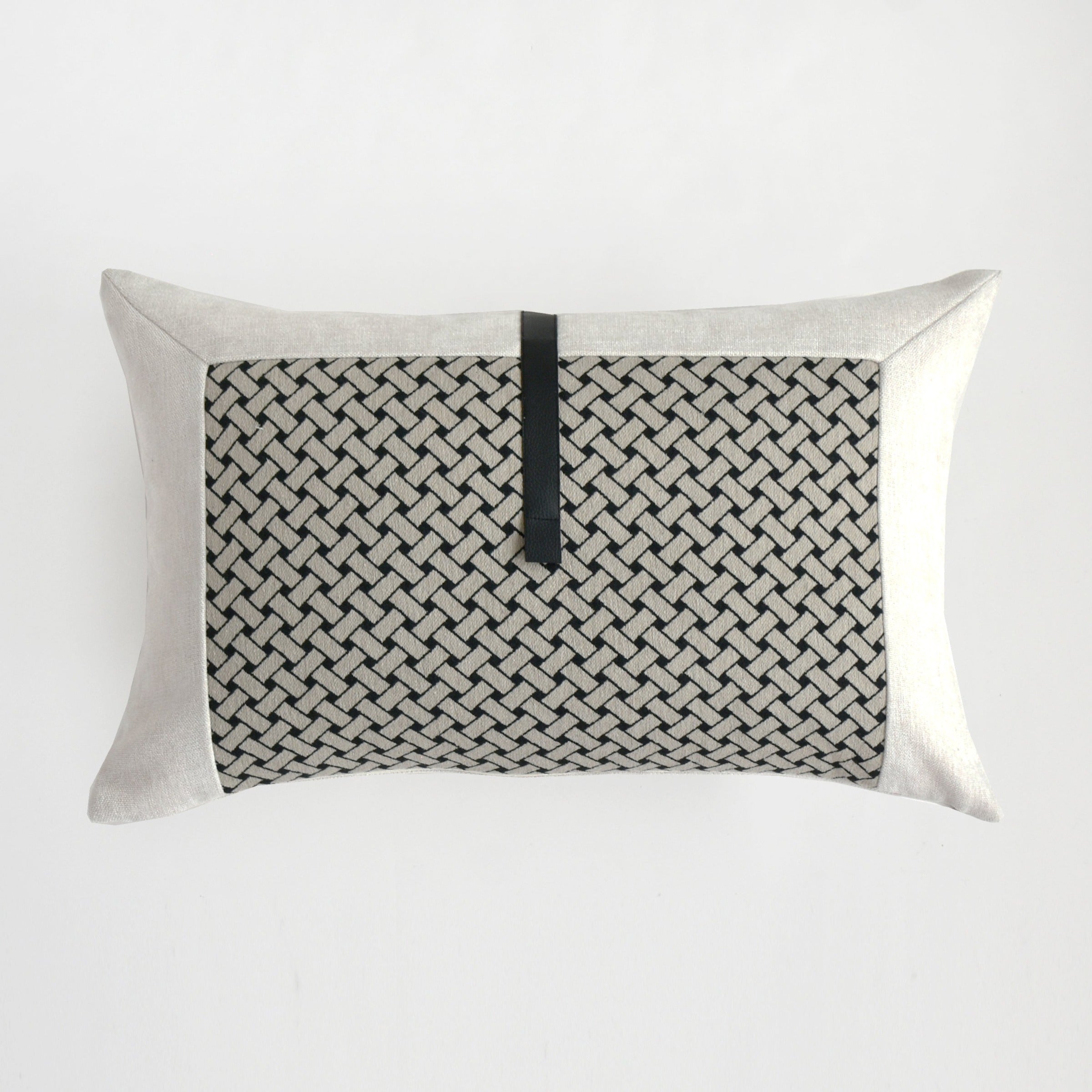 30*60  Lampard Patchwork Cushion  - ECC096 -  Cushions - ebarza Furniture UAE | Shop Modern Furniture in Abu Dhabi & Dubai - مفروشات ايبازرا في الامارات | تسوق اثاث عصري وديكورات مميزة في دبي وابوظبي