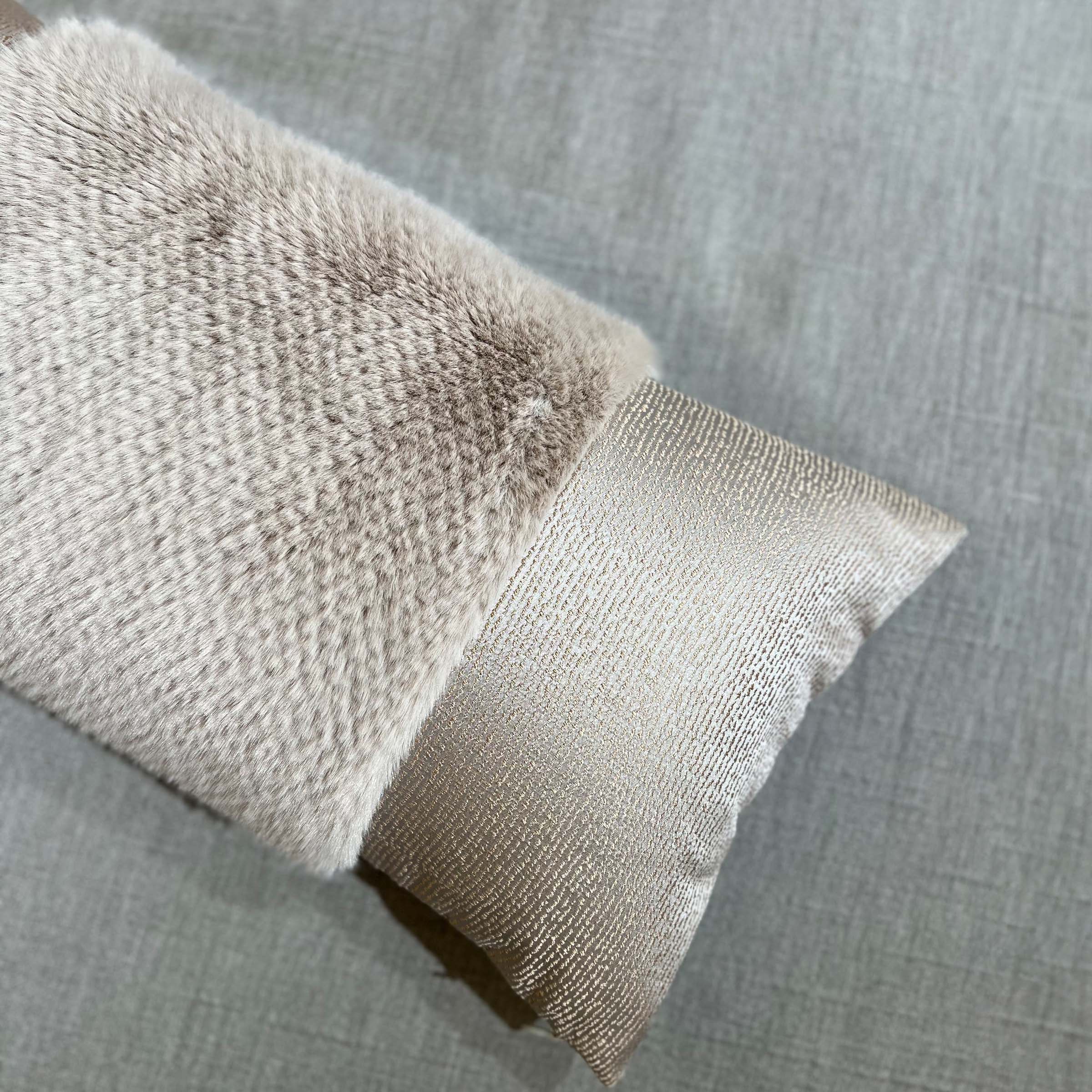 30*60 Luna Spliced Cushion  - ECC072 -  Cushions - ebarza Furniture UAE | Shop Modern Furniture in Abu Dhabi & Dubai - مفروشات ايبازرا في الامارات | تسوق اثاث عصري وديكورات مميزة في دبي وابوظبي