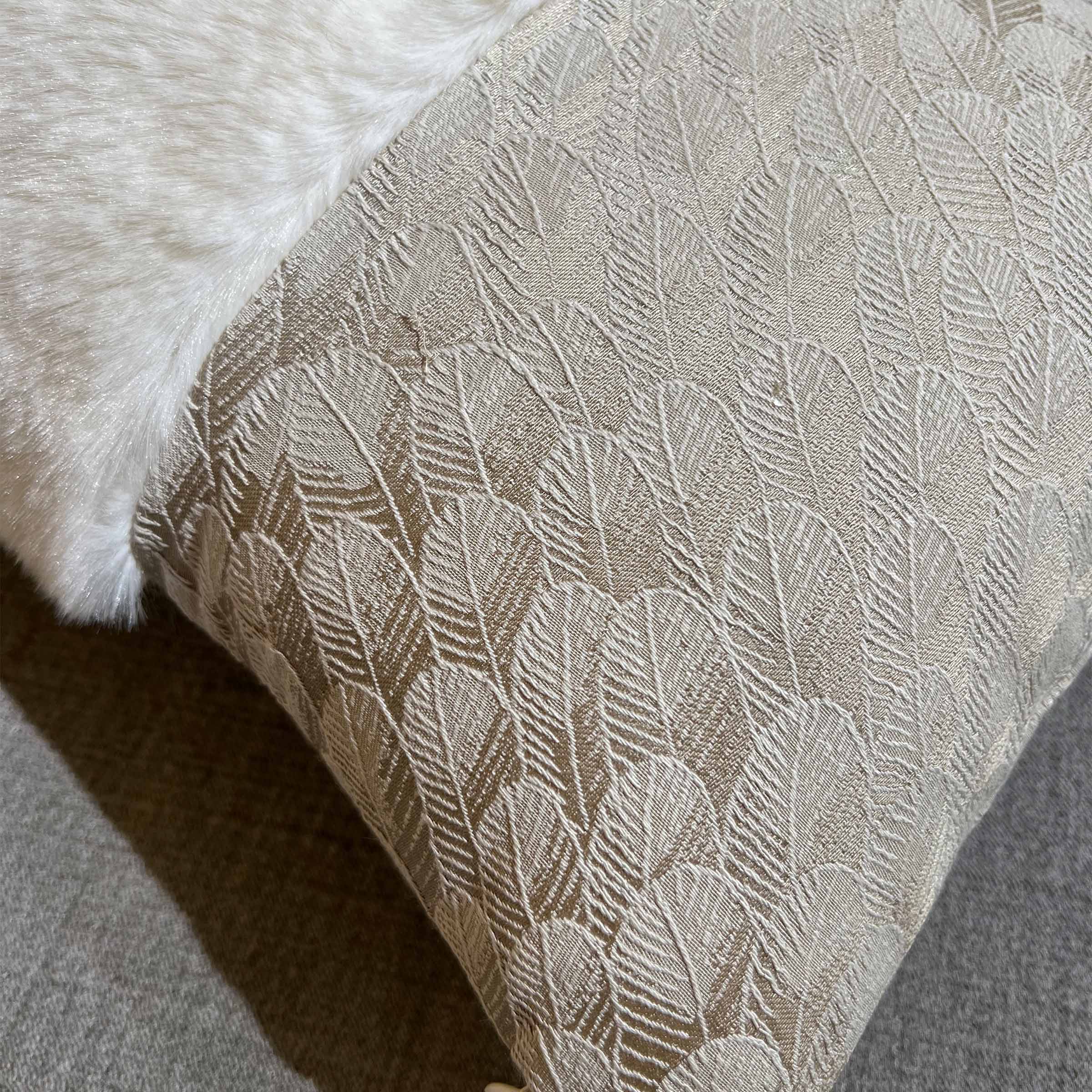 30*60 Luna Spliced Cushion  - ECC072 -  Cushions - ebarza Furniture UAE | Shop Modern Furniture in Abu Dhabi & Dubai - مفروشات ايبازرا في الامارات | تسوق اثاث عصري وديكورات مميزة في دبي وابوظبي