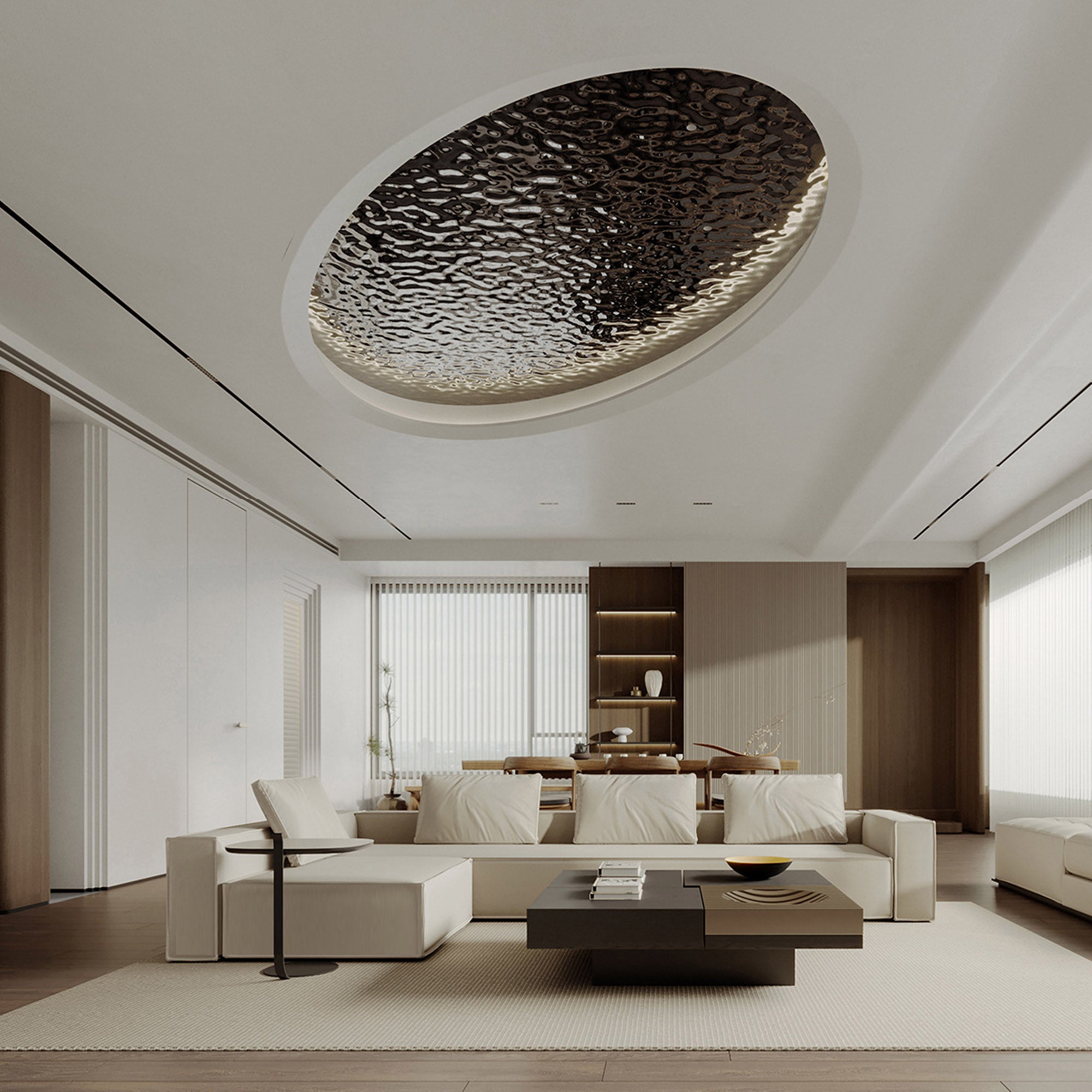 300*120 cm WPC DECORATION PANEL Metal Water Ripples PANEL DZ-001 -  Wall Panels - ebarza Furniture UAE | Shop Modern Furniture in Abu Dhabi & Dubai - مفروشات ايبازرا في الامارات | تسوق اثاث عصري وديكورات مميزة في دبي وابوظبي