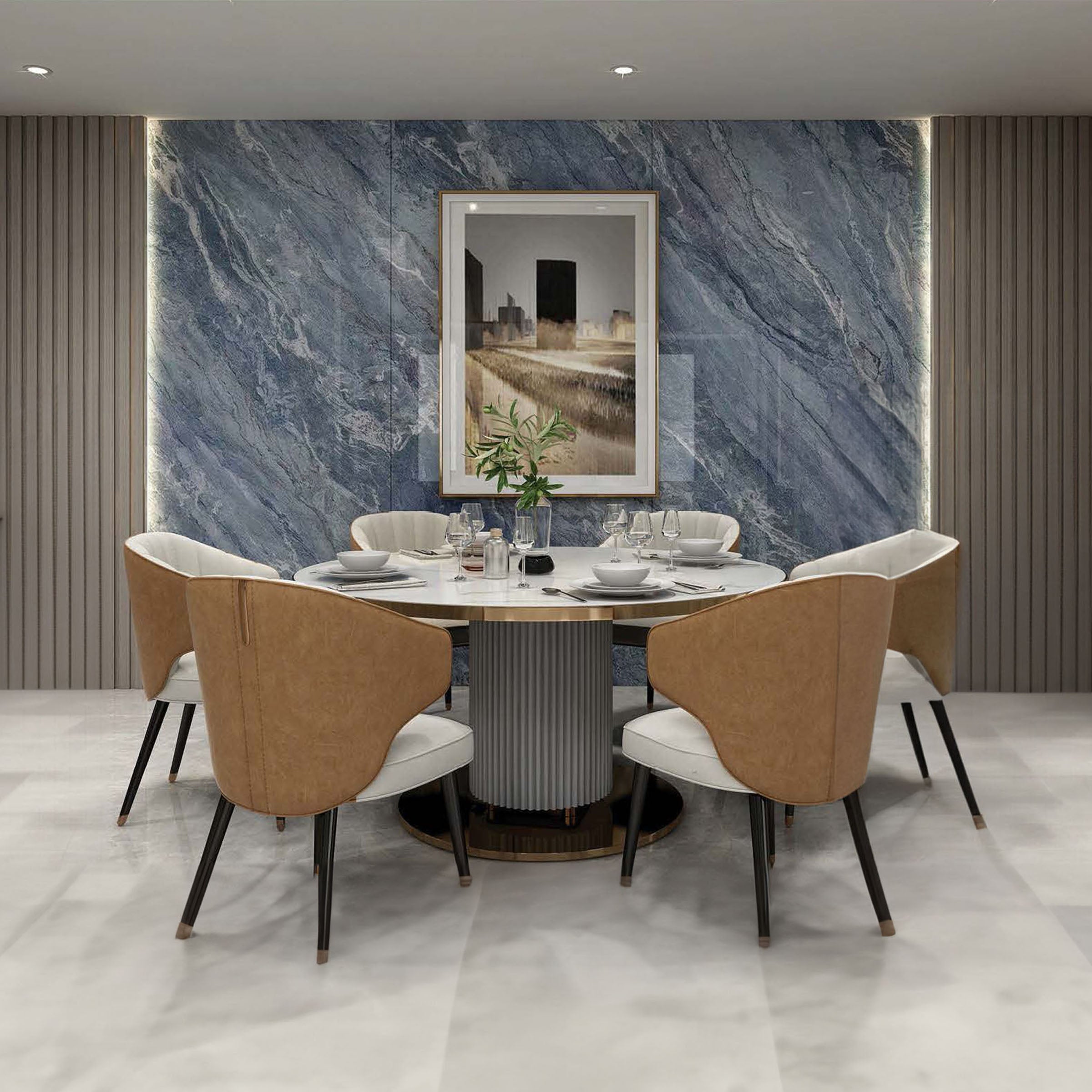 300*360 cm WPC DECORATION WALL PANEL - SET OF 3 PANEL GH100 YMX-blue PET -  Wall Panels - ebarza Furniture UAE | Shop Modern Furniture in Abu Dhabi & Dubai - مفروشات ايبازرا في الامارات | تسوق اثاث عصري وديكورات مميزة في دبي وابوظبي