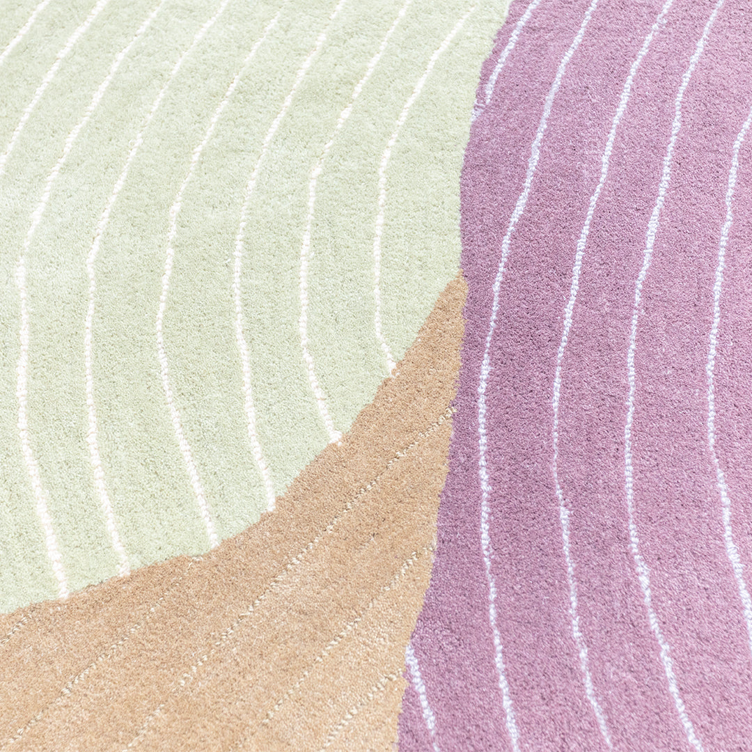 500X500 Cm Beige, Brown and Pink Wool Rug JH-23546 -  Rugs - ebarza Furniture UAE | Shop Modern Furniture in Abu Dhabi & Dubai - مفروشات ايبازرا في الامارات | تسوق اثاث عصري وديكورات مميزة في دبي وابوظبي