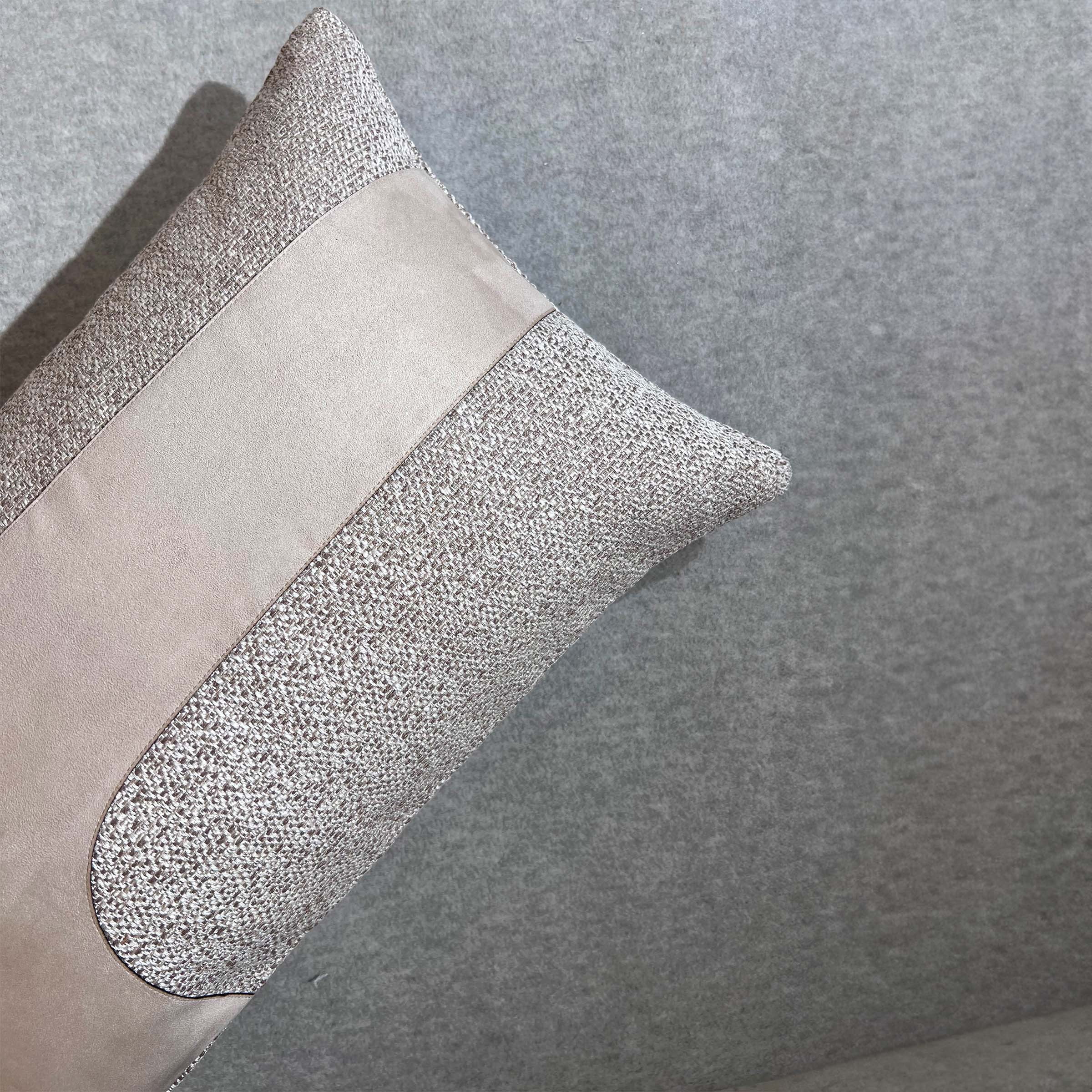 30*60 Gustao Patchwork Imitation Cushion - ECC075 -  Cushions - ebarza Furniture UAE | Shop Modern Furniture in Abu Dhabi & Dubai - مفروشات ايبازرا في الامارات | تسوق اثاث عصري وديكورات مميزة في دبي وابوظبي