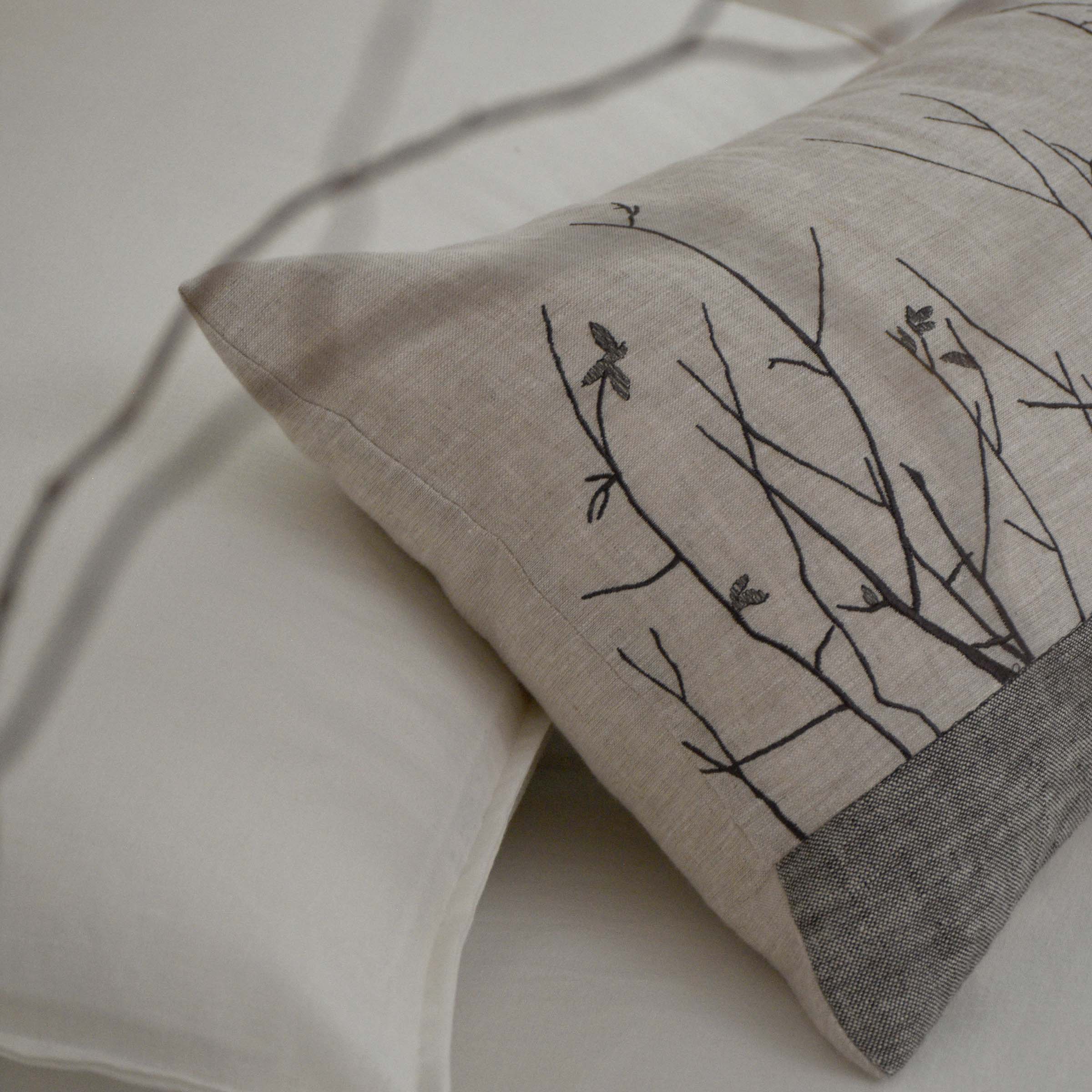 30*60 Yaji Embroidery Cushion - ECC086 -  Cushions - ebarza Furniture UAE | Shop Modern Furniture in Abu Dhabi & Dubai - مفروشات ايبازرا في الامارات | تسوق اثاث عصري وديكورات مميزة في دبي وابوظبي