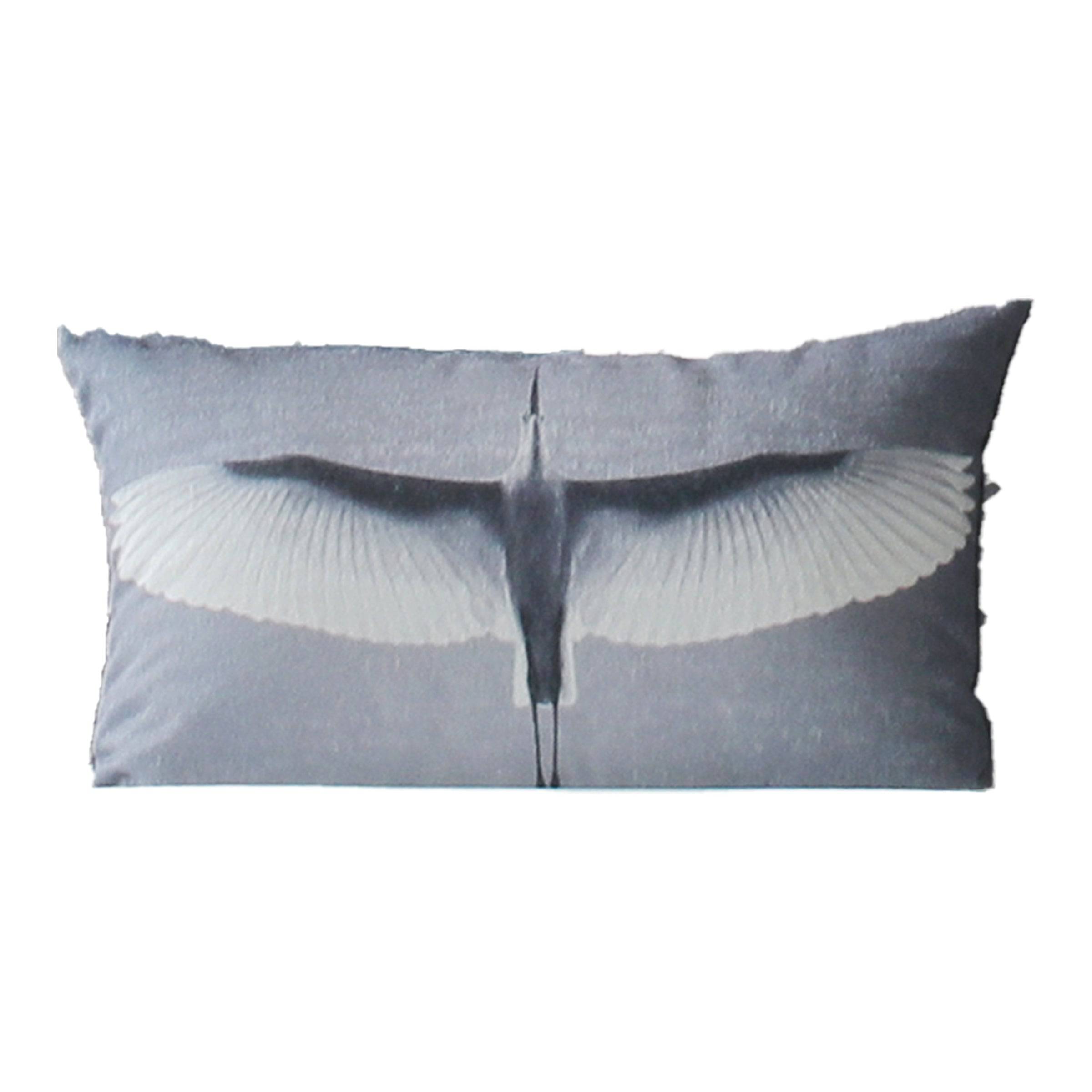 30X55 Cm Hawk Printed Throw Cushion Ecc046 -  Cushions - ebarza Furniture UAE | Shop Modern Furniture in Abu Dhabi & Dubai - مفروشات ايبازرا في الامارات | تسوق اثاث عصري وديكورات مميزة في دبي وابوظبي
