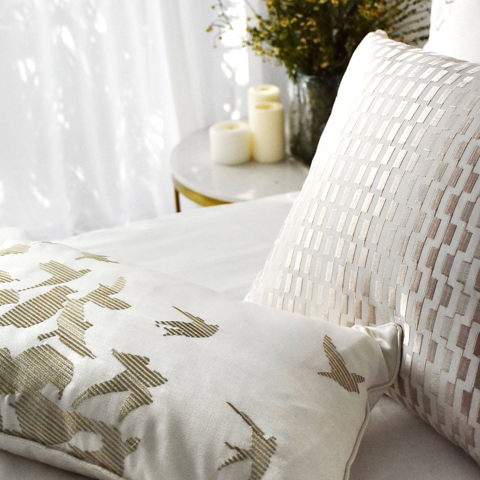 30X55 Cm Kalia Embroidered Cushion Ecc-003 -  Cushions - ebarza Furniture UAE | Shop Modern Furniture in Abu Dhabi & Dubai - مفروشات ايبازرا في الامارات | تسوق اثاث عصري وديكورات مميزة في دبي وابوظبي