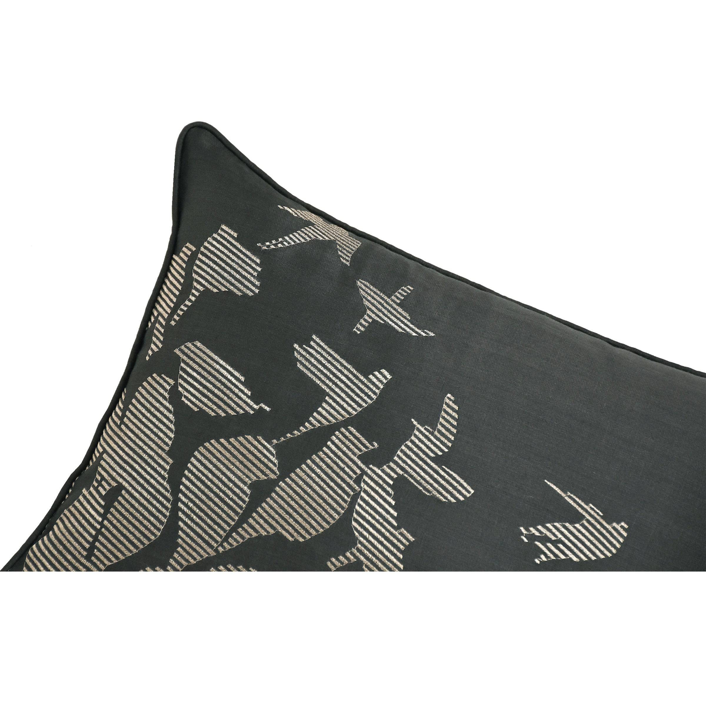 30X55 Cm Kalia Embroidered Cushion Ecc-021 -  Cushions - ebarza Furniture UAE | Shop Modern Furniture in Abu Dhabi & Dubai - مفروشات ايبازرا في الامارات | تسوق اثاث عصري وديكورات مميزة في دبي وابوظبي