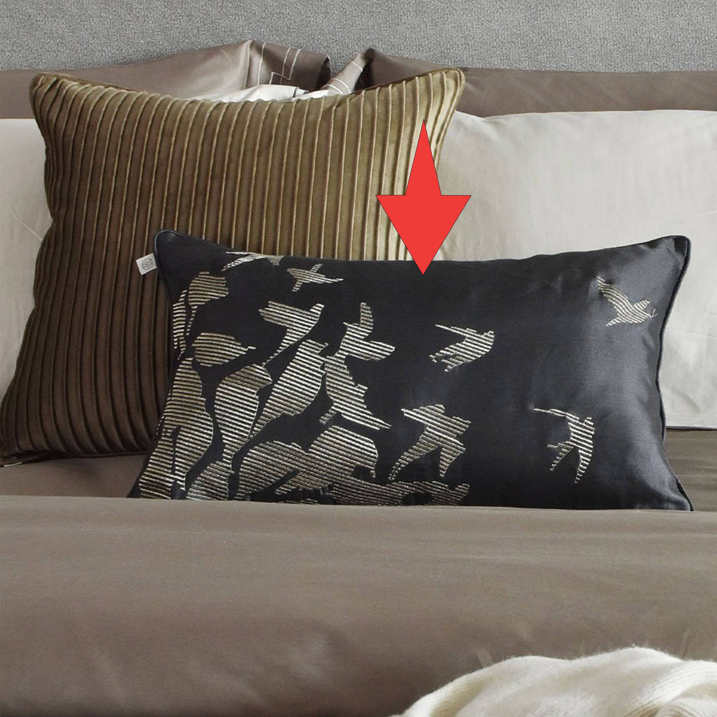 30X55 Cm Kalia Embroidered Cushion Ecc-021 -  Cushions - ebarza Furniture UAE | Shop Modern Furniture in Abu Dhabi & Dubai - مفروشات ايبازرا في الامارات | تسوق اثاث عصري وديكورات مميزة في دبي وابوظبي
