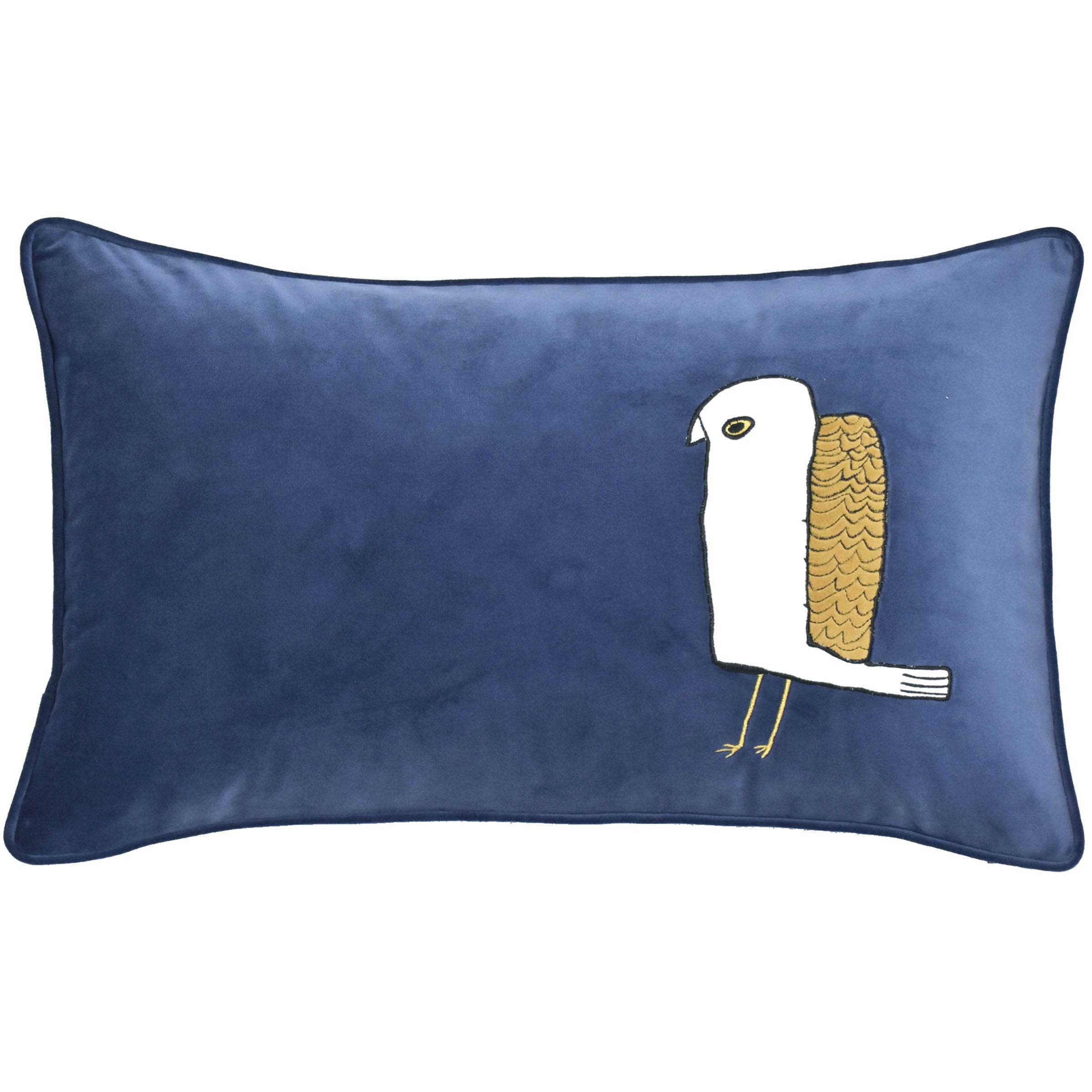 30X55 Cm Small Stone Bird Embroidered Cushion Ecc-035 -  Cushions - ebarza Furniture UAE | Shop Modern Furniture in Abu Dhabi & Dubai - مفروشات ايبازرا في الامارات | تسوق اثاث عصري وديكورات مميزة في دبي وابوظبي