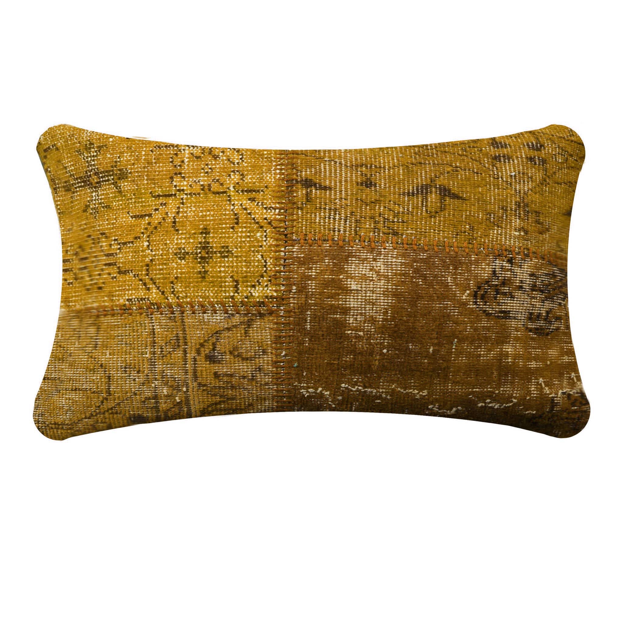 30X60 Cm Hali X-Bursa Handmade Over Dyed Cushion Cover  Pwc0013Ye -  Cushions - ebarza Furniture UAE | Shop Modern Furniture in Abu Dhabi & Dubai - مفروشات ايبازرا في الامارات | تسوق اثاث عصري وديكورات مميزة في دبي وابوظبي