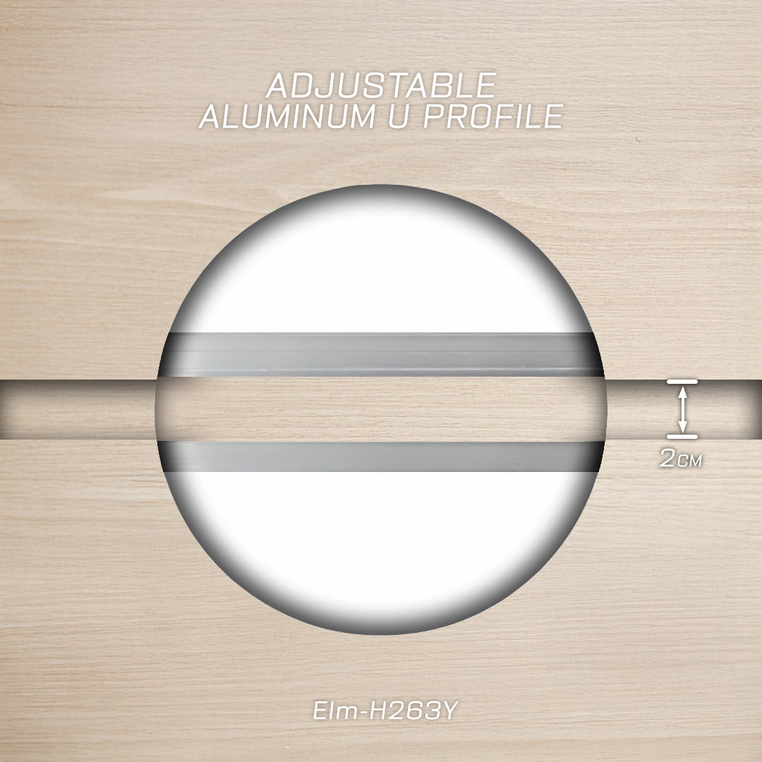 320H-ALUMINUM PROFILE- ADJUSTABLE DECORATION U-PROFILE  COLOUR: Baikal Walnut-H172H -  wall-panels-profiles - ebarza Furniture UAE | Shop Modern Furniture in Abu Dhabi & Dubai - مفروشات ايبازرا في الامارات | تسوق اثاث عصري وديكورات مميزة في دبي وابوظبي