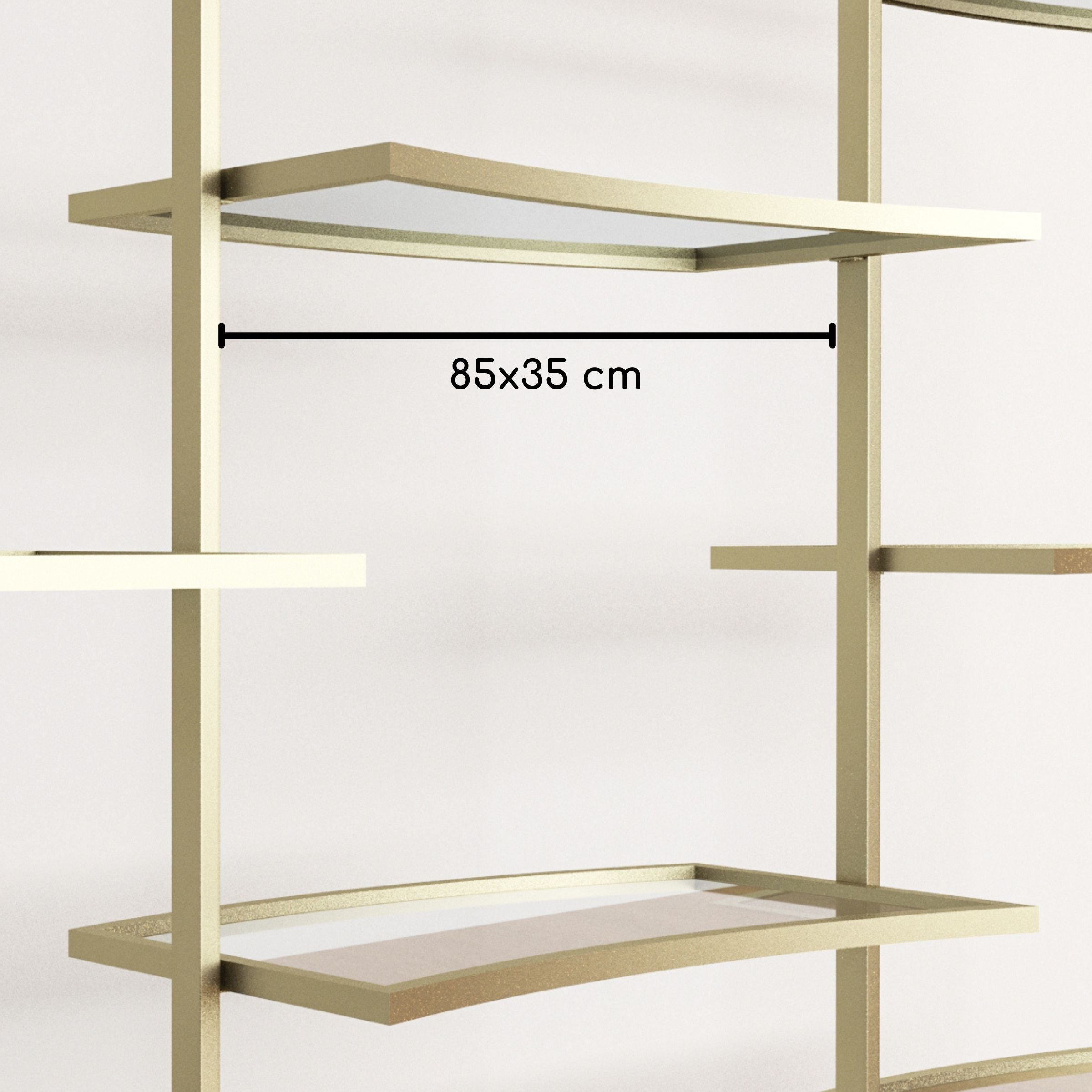 Antik Closet/Cabinet CURVED SHELF  85*35 cm  WALNUT -  Cabinets - ebarza Furniture UAE | Shop Modern Furniture in Abu Dhabi & Dubai - مفروشات ايبازرا في الامارات | تسوق اثاث عصري وديكورات مميزة في دبي وابوظبي