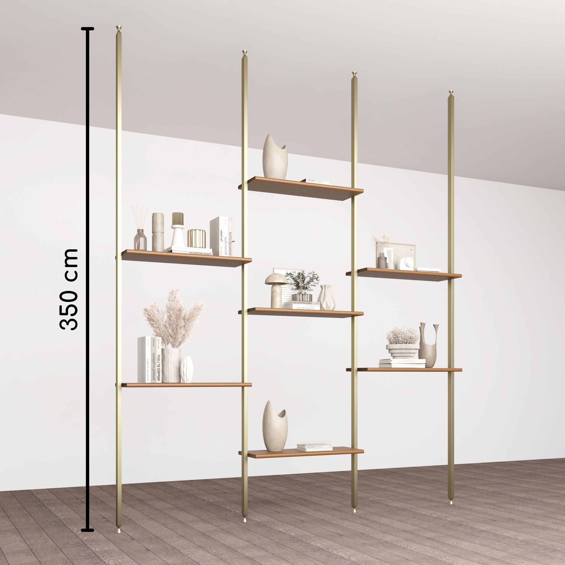 Antik Closet/partition Main Profile With LED  350cm  Antik Color W-AL-10-1-0739 -  Cabinets - ebarza Furniture UAE | Shop Modern Furniture in Abu Dhabi & Dubai - مفروشات ايبازرا في الامارات | تسوق اثاث عصري وديكورات مميزة في دبي وابوظبي