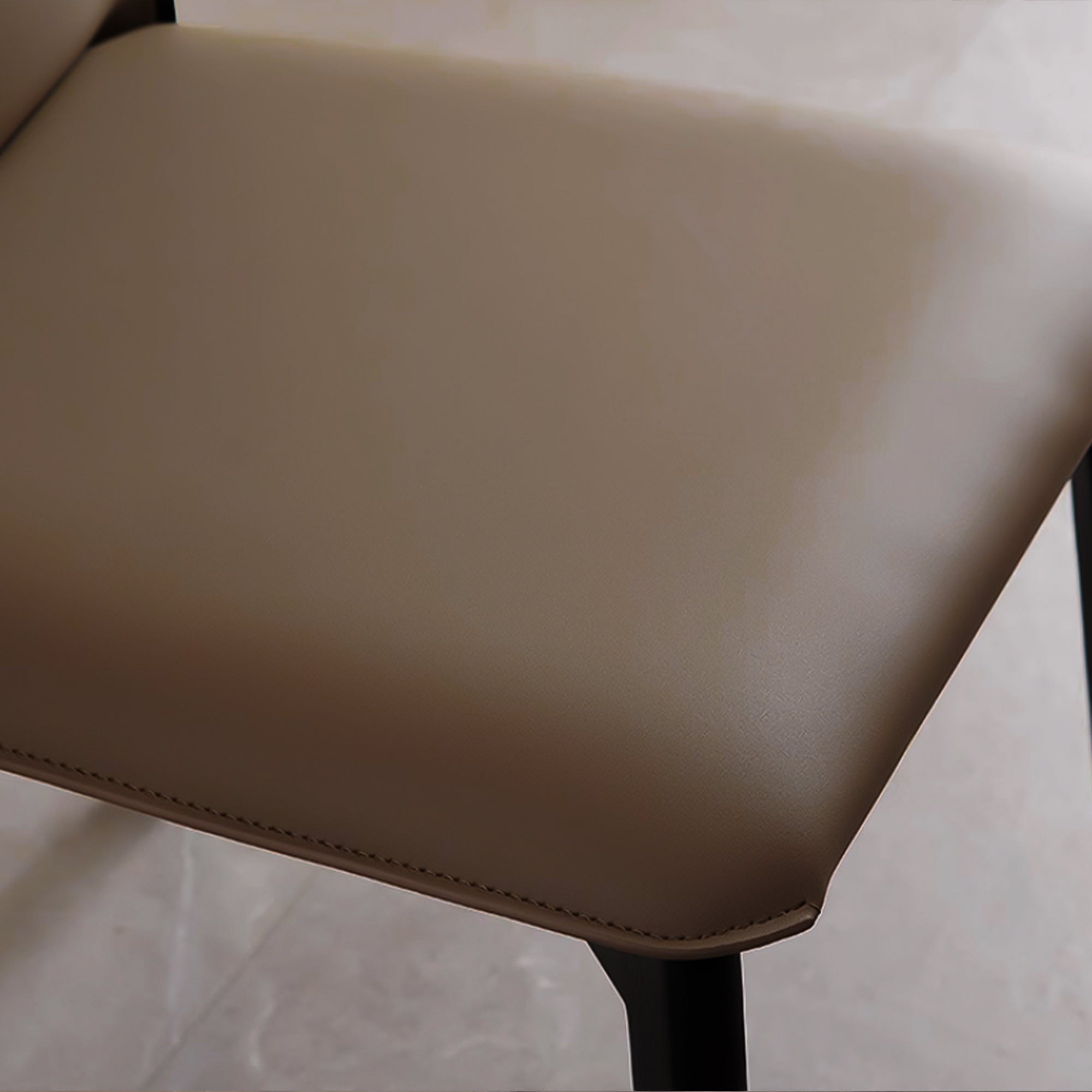 Dark Saddle Leather Dining Chair without arm PS-B132-1 -  Chairs - ebarza Furniture UAE | Shop Modern Furniture in Abu Dhabi & Dubai - مفروشات ايبازرا في الامارات | تسوق اثاث عصري وديكورات مميزة في دبي وابوظبي