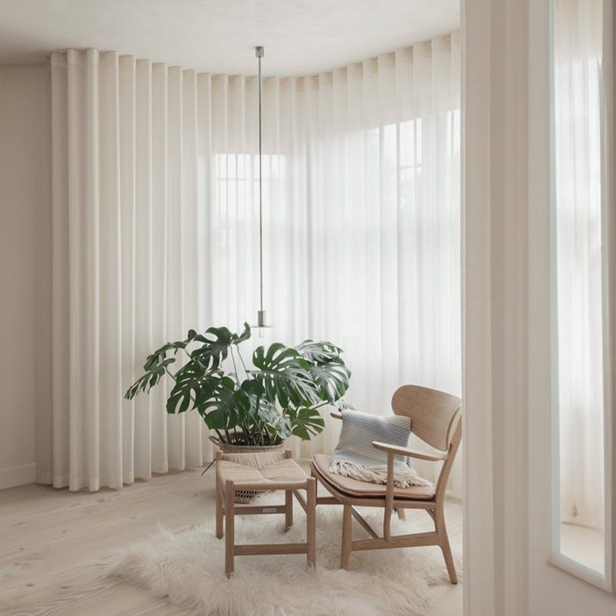 Elegant MARINA Window Curtain Fabric QX154 MARINA Crema -  Curtains & Drapes - ebarza Furniture UAE | Shop Modern Furniture in Abu Dhabi & Dubai - مفروشات ايبازرا في الامارات | تسوق اثاث عصري وديكورات مميزة في دبي وابوظبي