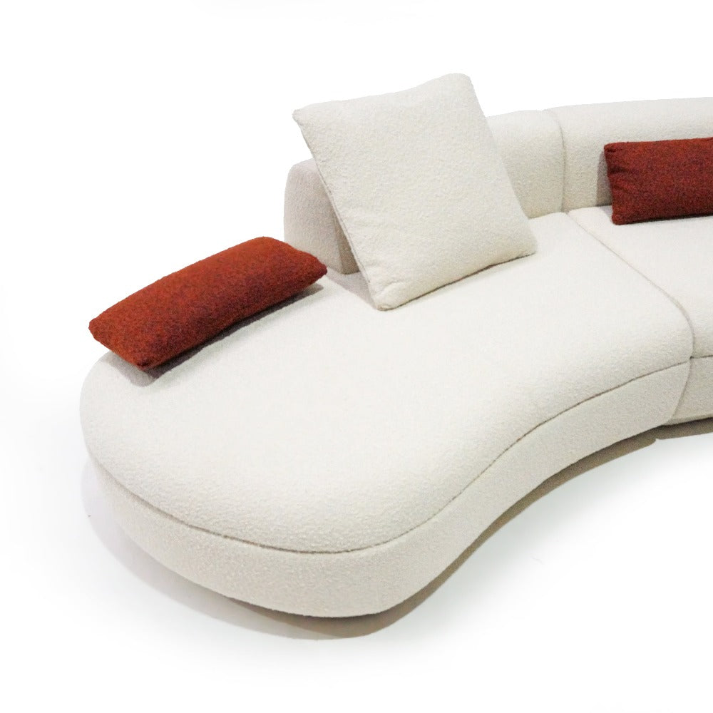 Teddy Curved 2-Seater Module - SF061-B -  Sofas - ebarza Furniture UAE | Shop Modern Furniture in Abu Dhabi & Dubai - مفروشات ايبازرا في الامارات | تسوق اثاث عصري وديكورات مميزة في دبي وابوظبي