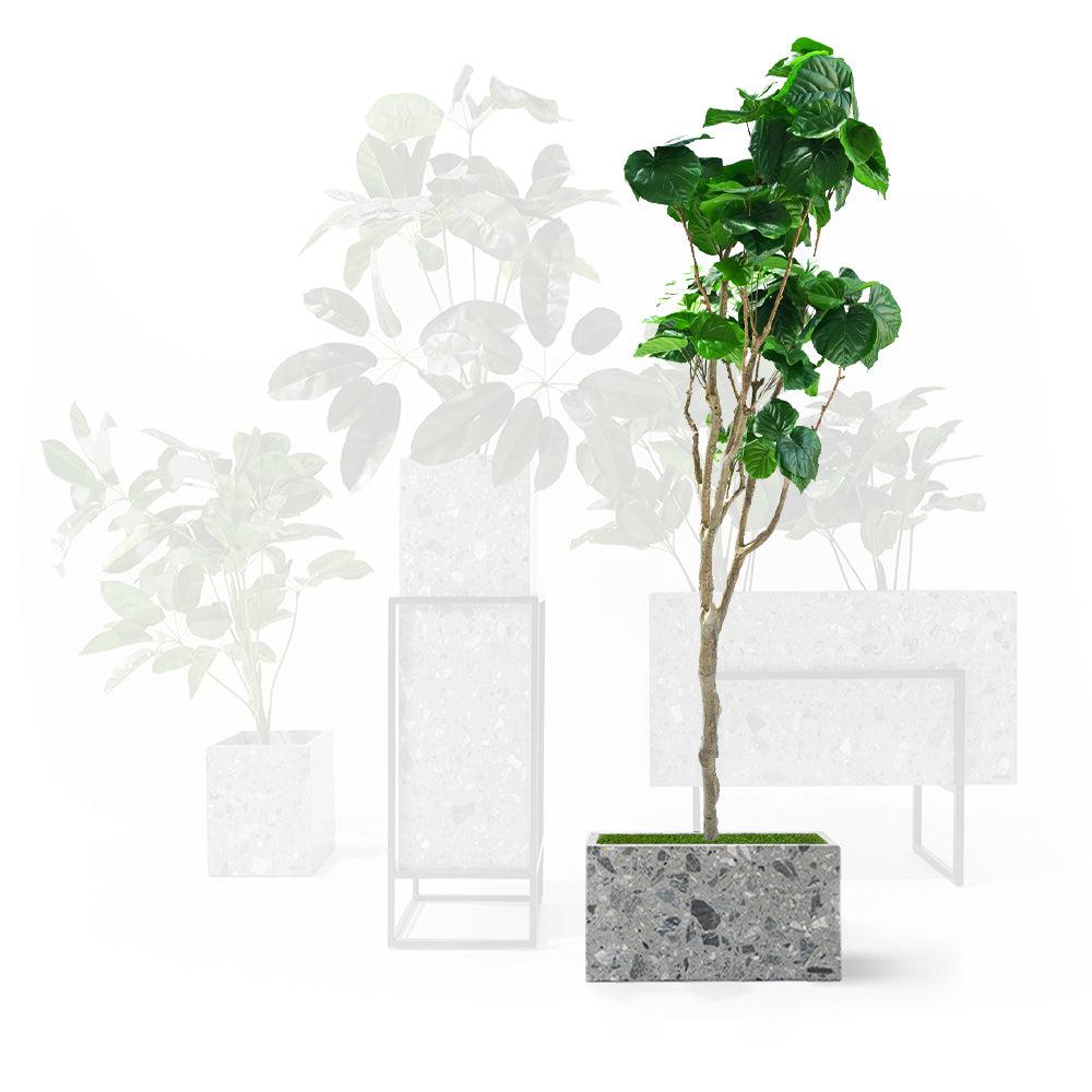 Terrazzo Grey Planter Box 306-N0370 -  Planter Boxes - ebarza Furniture UAE | Shop Modern Furniture in Abu Dhabi & Dubai - مفروشات ايبازرا في الامارات | تسوق اثاث عصري وديكورات مميزة في دبي وابوظبي