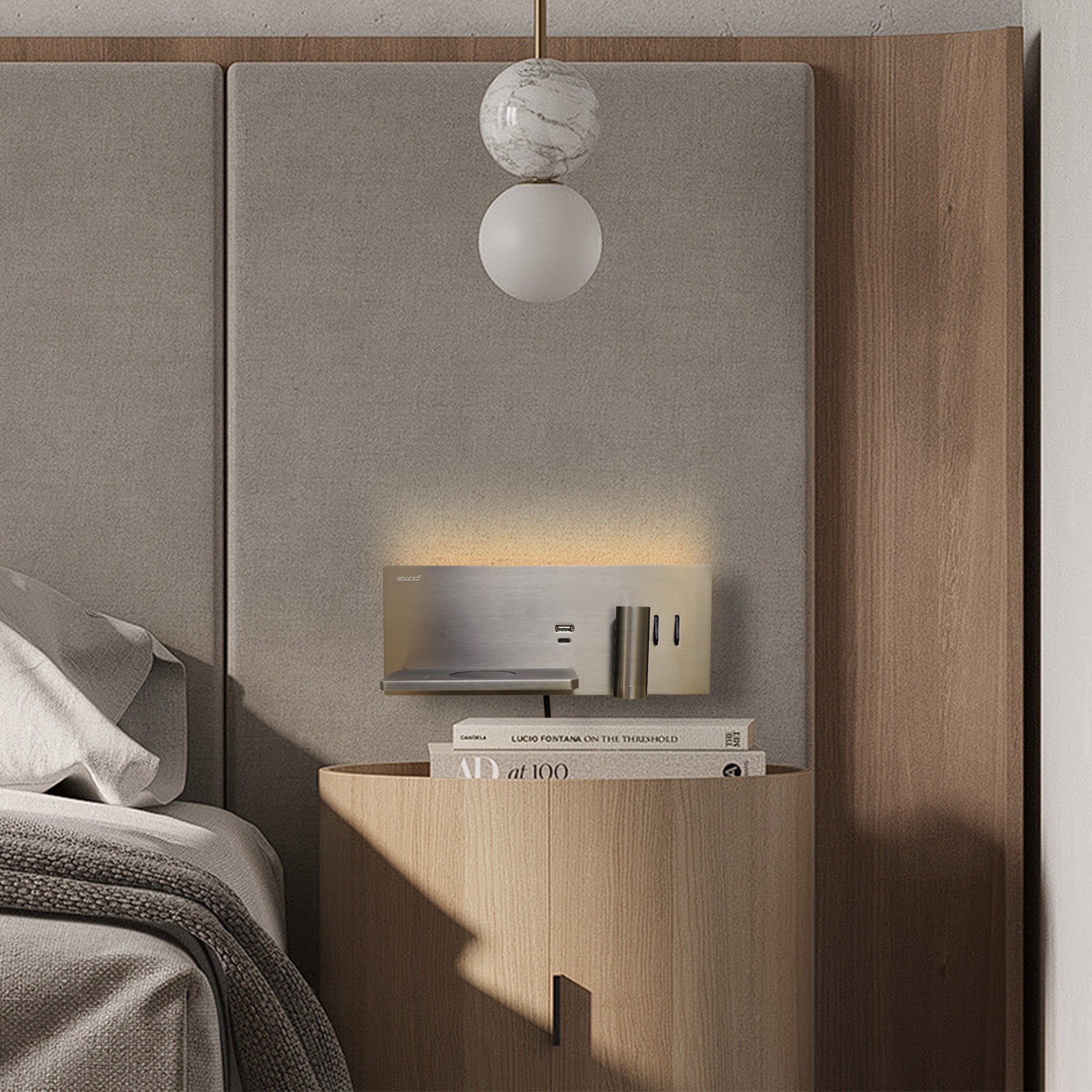 Kross Hotel Style Headboard/ Wall Reading Lamp Kross-WL(UA)-26 GB -  Wall Lamps - ebarza Furniture UAE | Shop Modern Furniture in Abu Dhabi & Dubai - مفروشات ايبازرا في الامارات | تسوق اثاث عصري وديكورات مميزة في دبي وابوظبي