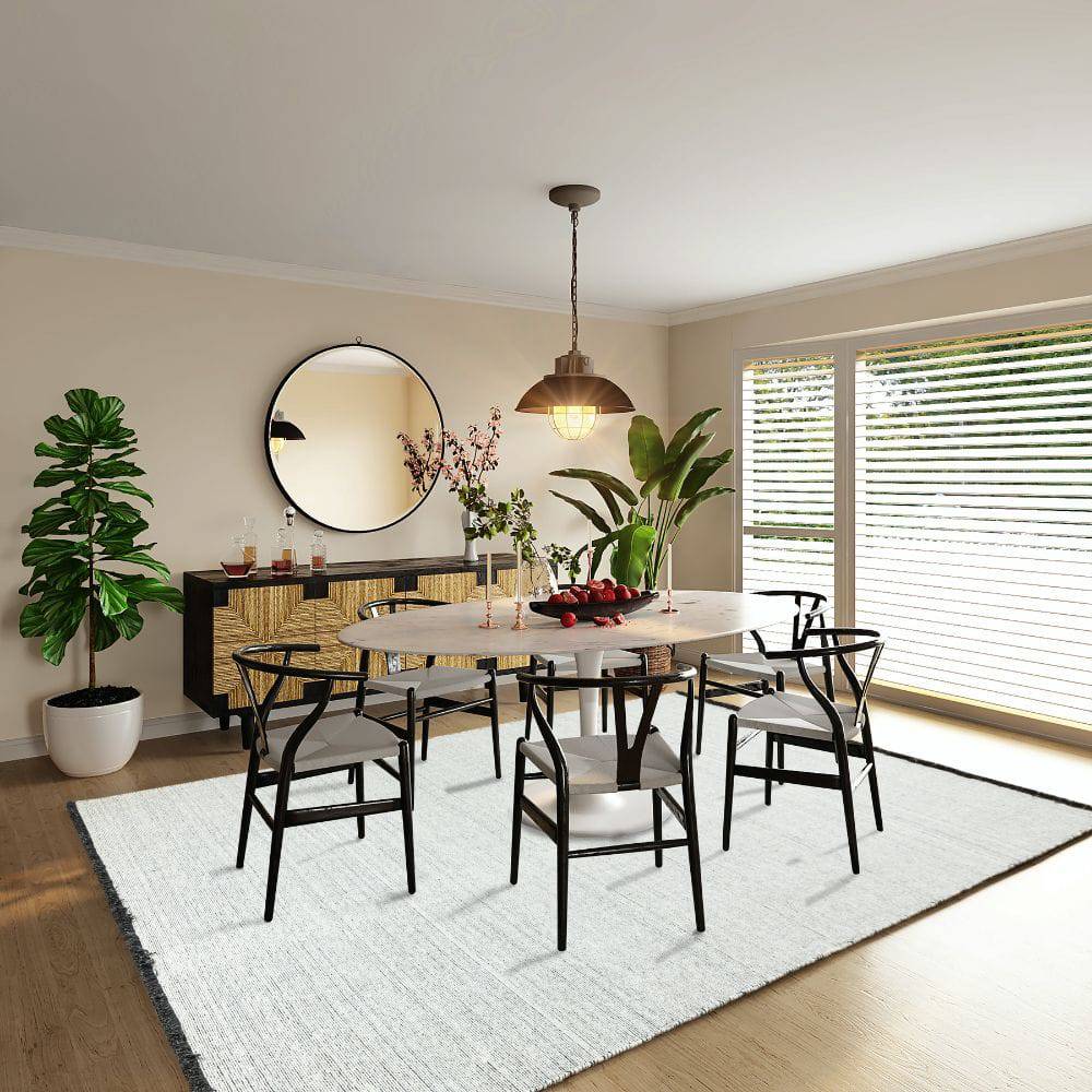 450X300 Cm Hand Woven Ivory Black Wool Rug Jhd-7007 Ivory Black-Grande -  Rugs - ebarza Furniture UAE | Shop Modern Furniture in Abu Dhabi & Dubai - مفروشات ايبازرا في الامارات | تسوق اثاث عصري وديكورات مميزة في دبي وابوظبي