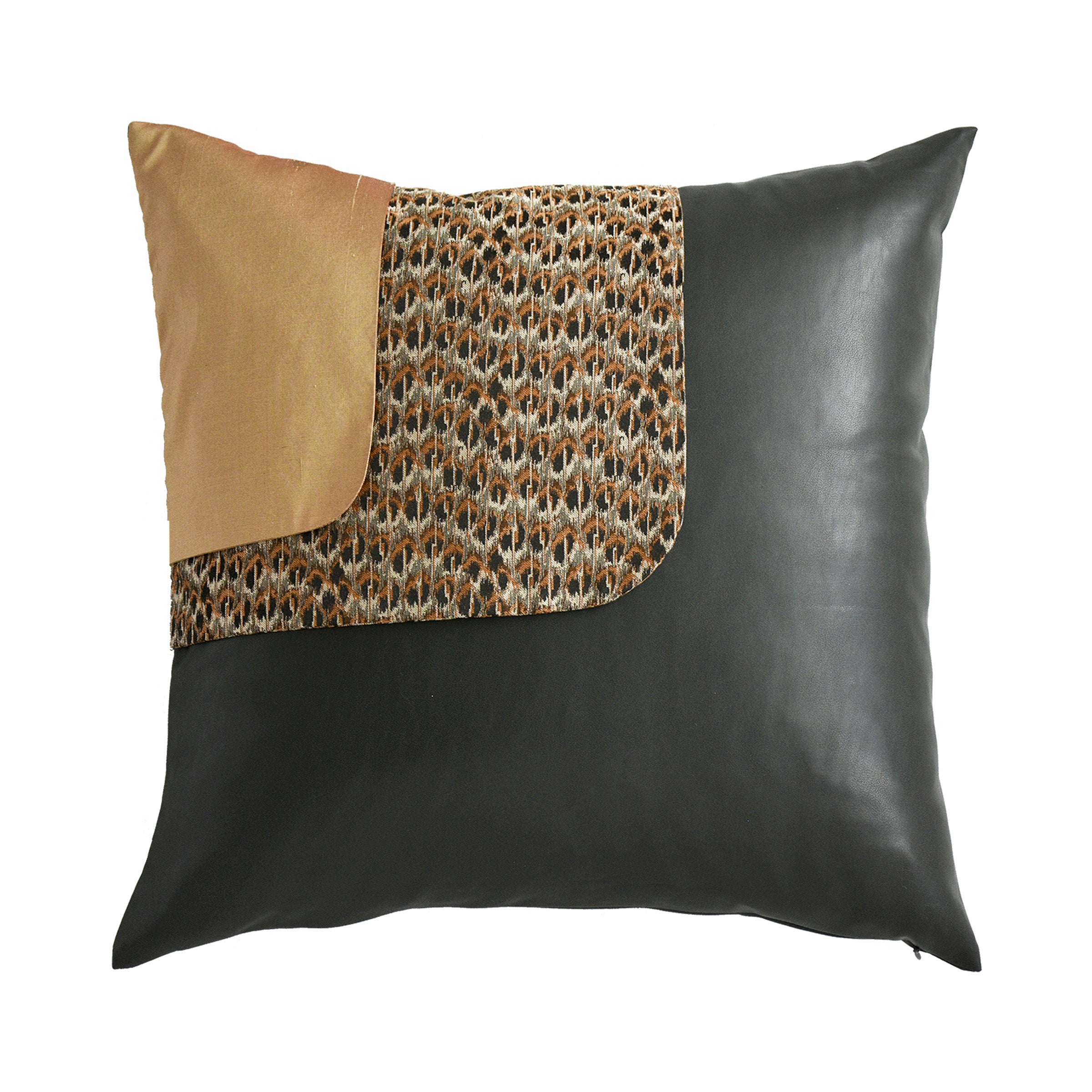 45*45 Roch Patchwork Cushion - ECC092 -  Cushions - ebarza Furniture UAE | Shop Modern Furniture in Abu Dhabi & Dubai - مفروشات ايبازرا في الامارات | تسوق اثاث عصري وديكورات مميزة في دبي وابوظبي