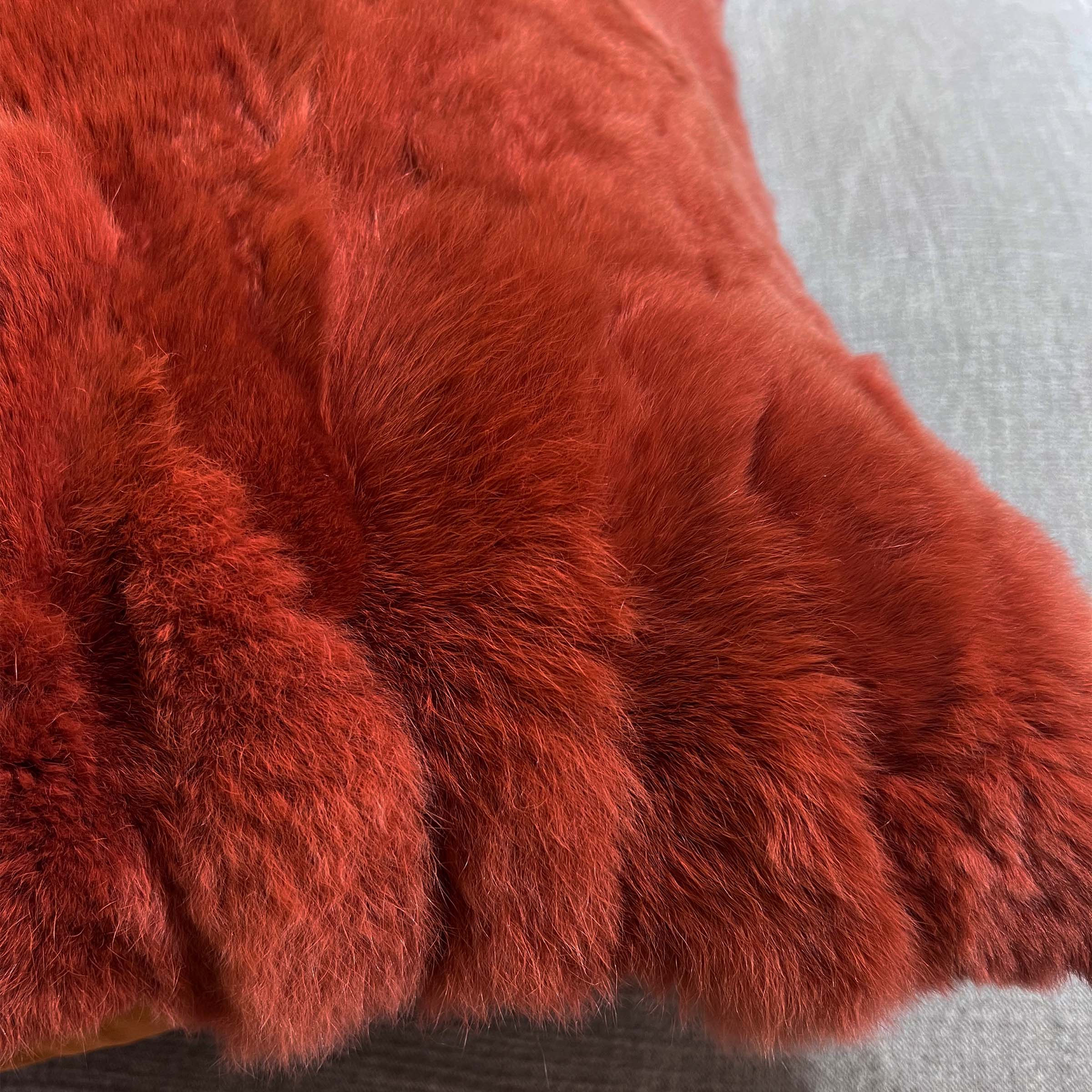 45*45  SKJG Odom Rex Rabbit Hair cushion - ECC081 -  Cushions - ebarza Furniture UAE | Shop Modern Furniture in Abu Dhabi & Dubai - مفروشات ايبازرا في الامارات | تسوق اثاث عصري وديكورات مميزة في دبي وابوظبي