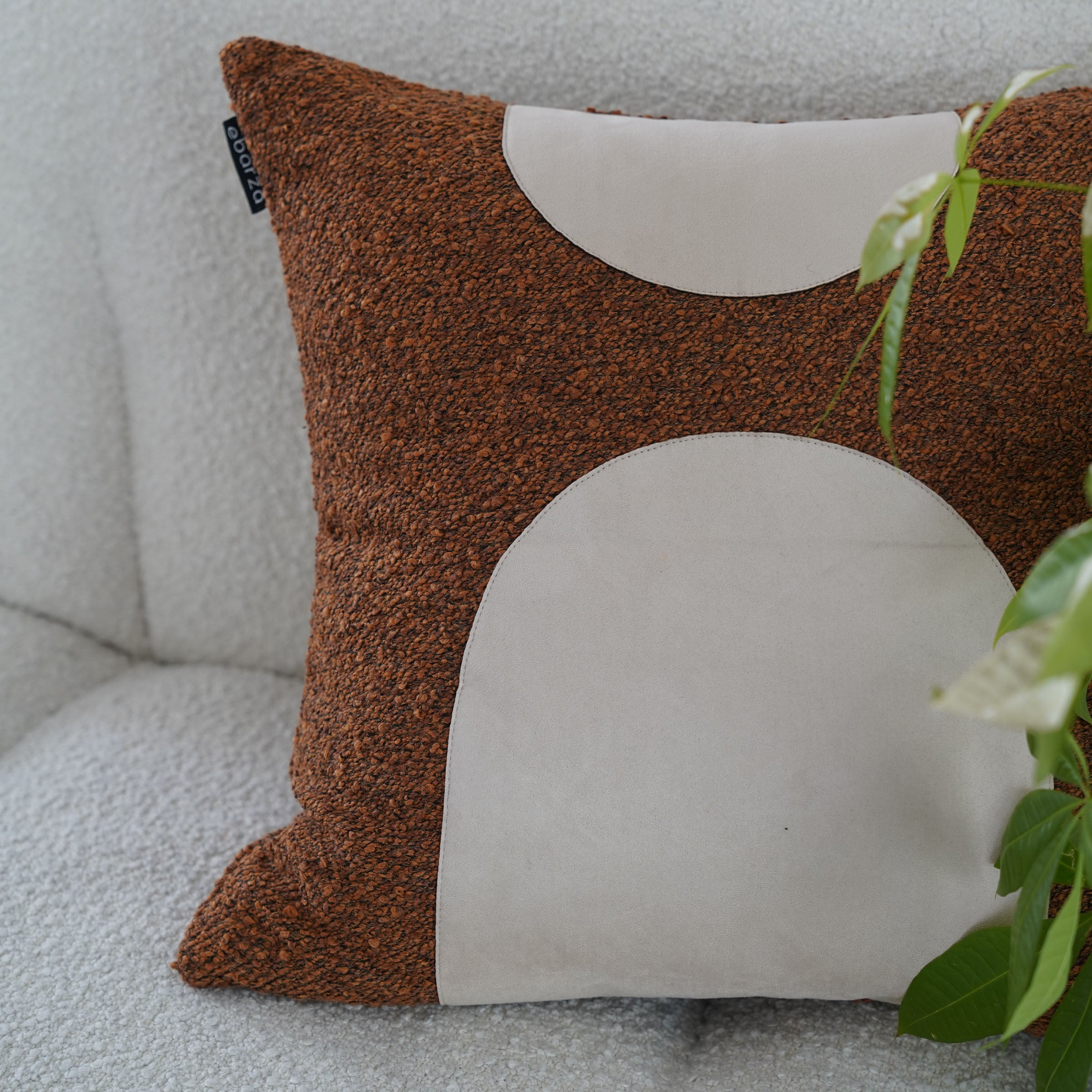 45*45cm Ebarza Buck Patchwork Cushion ECC132 -  Cushions - ebarza Furniture UAE | Shop Modern Furniture in Abu Dhabi & Dubai - مفروشات ايبازرا في الامارات | تسوق اثاث عصري وديكورات مميزة في دبي وابوظبي