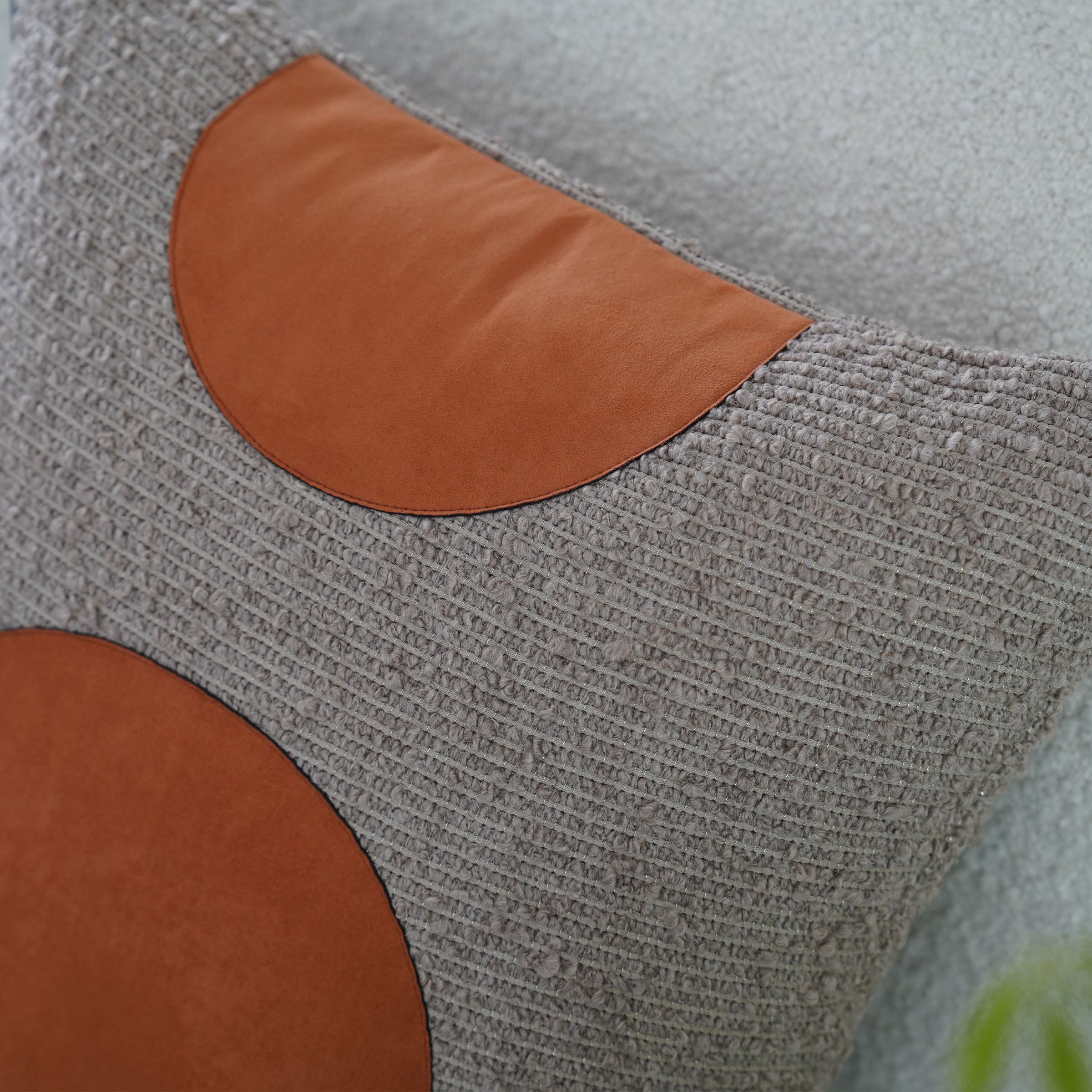 45*45cm Ebarza Buck Patchwork Cushion ECC134 -  Cushions - ebarza Furniture UAE | Shop Modern Furniture in Abu Dhabi & Dubai - مفروشات ايبازرا في الامارات | تسوق اثاث عصري وديكورات مميزة في دبي وابوظبي