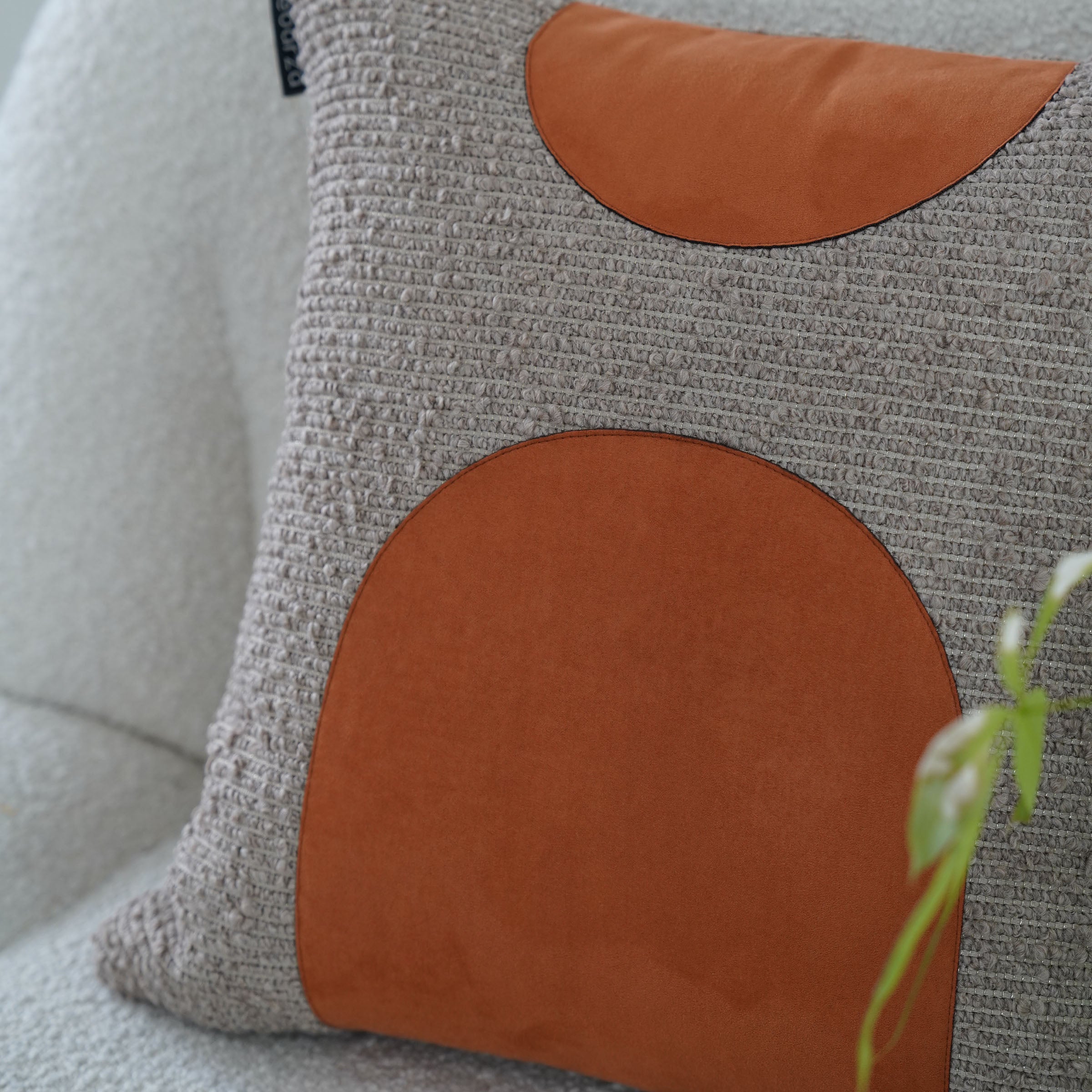 45*45cm Ebarza Buck Patchwork Cushion ECC134 -  Cushions - ebarza Furniture UAE | Shop Modern Furniture in Abu Dhabi & Dubai - مفروشات ايبازرا في الامارات | تسوق اثاث عصري وديكورات مميزة في دبي وابوظبي