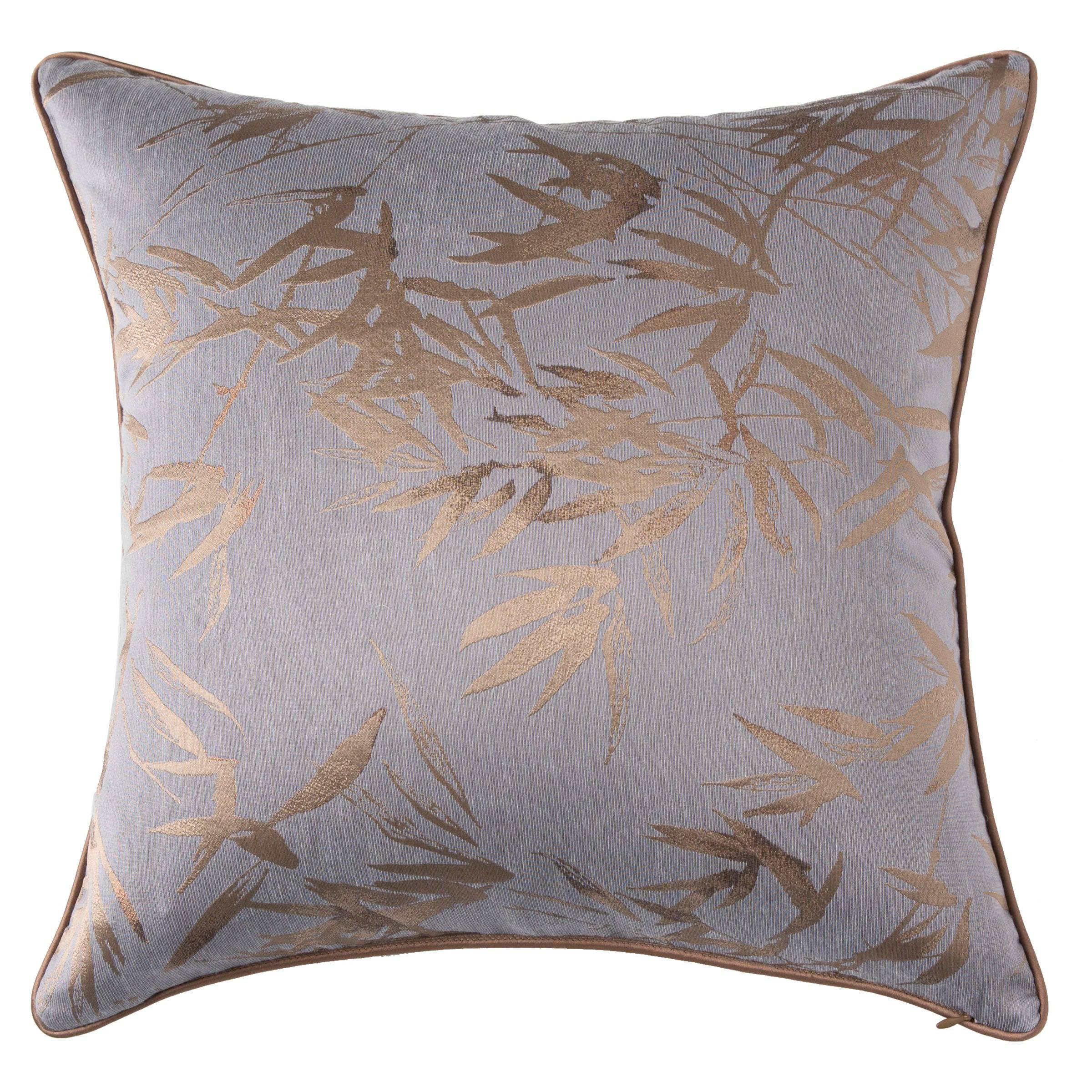 45X45 Cm Bamboo Leaf Jacquard Pillowcase Ecc-022 -  Cushions - ebarza Furniture UAE | Shop Modern Furniture in Abu Dhabi & Dubai - مفروشات ايبازرا في الامارات | تسوق اثاث عصري وديكورات مميزة في دبي وابوظبي