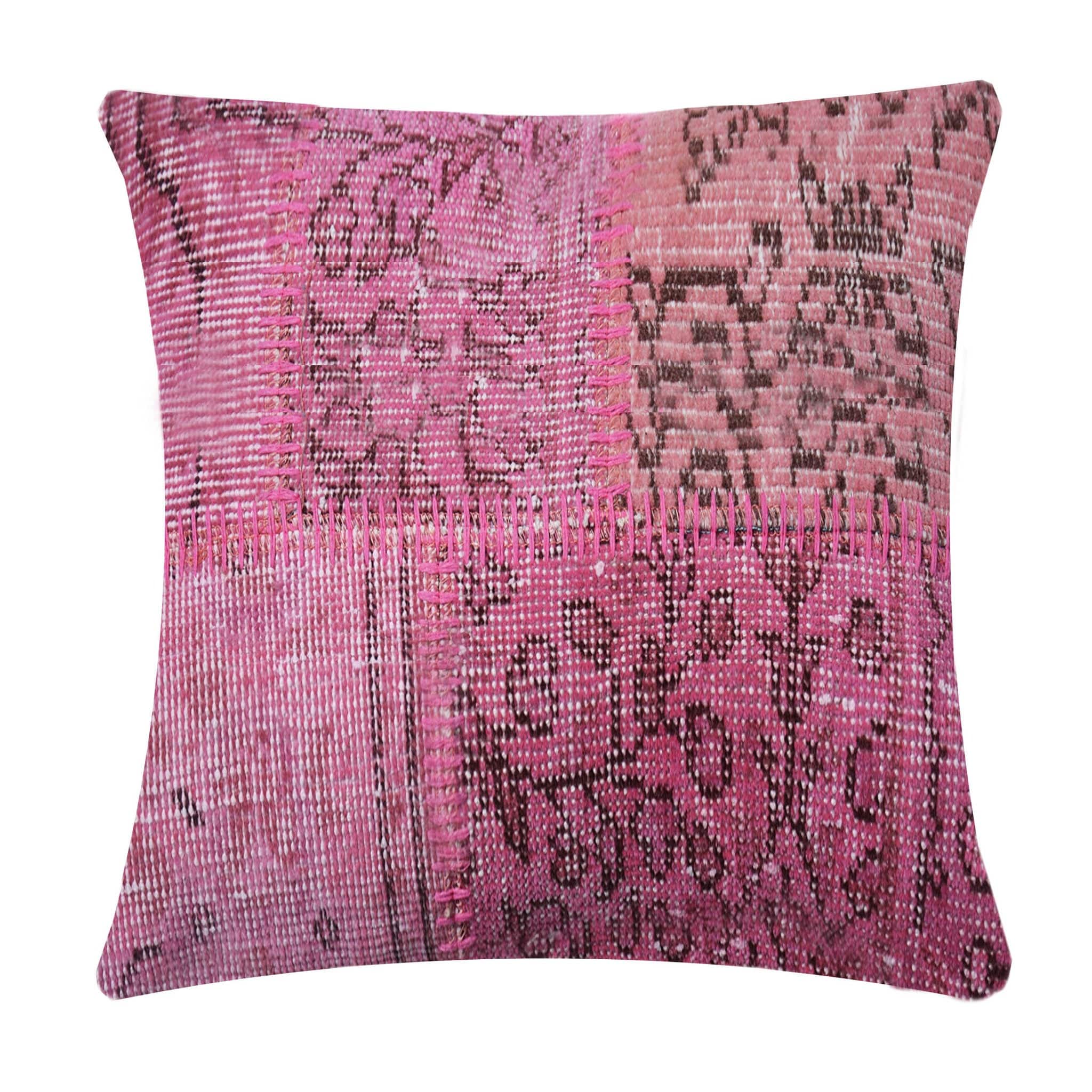 45X45 Cm Hali Bursa Handmade Over Dyed Cushion Cover Sec0082Pm -  Cushions - ebarza Furniture UAE | Shop Modern Furniture in Abu Dhabi & Dubai - مفروشات ايبازرا في الامارات | تسوق اثاث عصري وديكورات مميزة في دبي وابوظبي