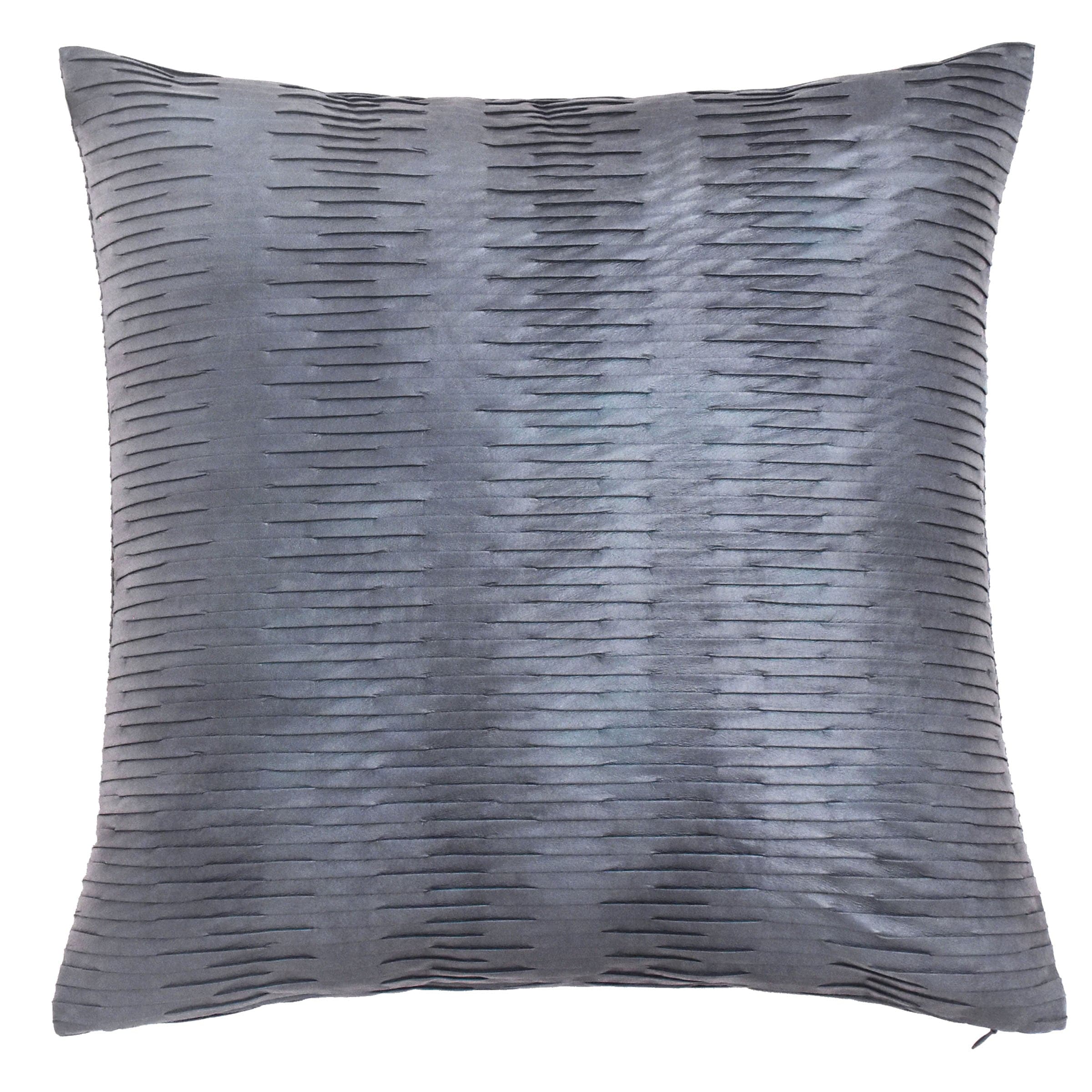 45X45 Cm Leo Imitation Leather Pleated Cushion Ecc-018 -  Cushions - ebarza Furniture UAE | Shop Modern Furniture in Abu Dhabi & Dubai - مفروشات ايبازرا في الامارات | تسوق اثاث عصري وديكورات مميزة في دبي وابوظبي