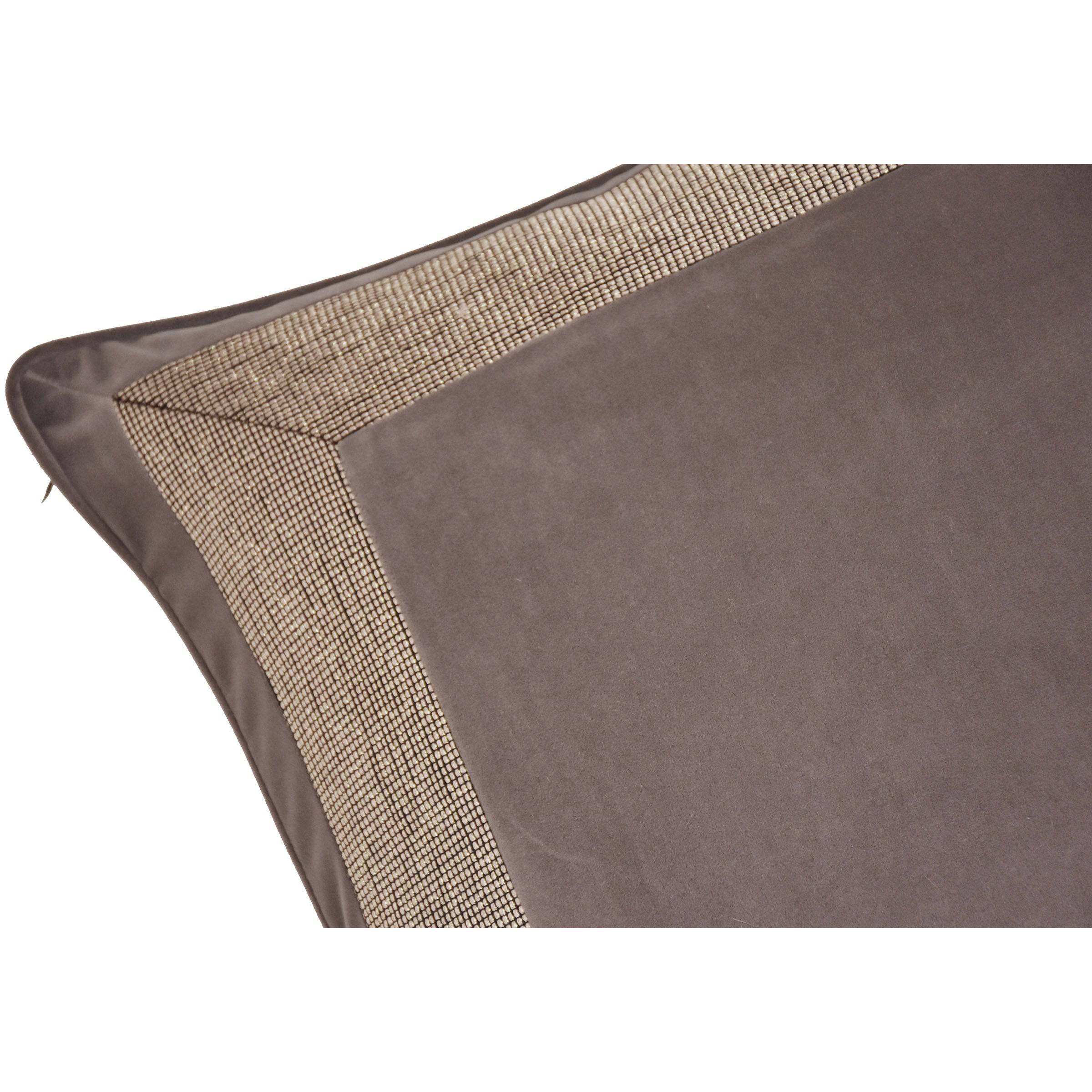 45X45 Cm Zog Stitching Flannel Cushion Cover  Ecc-010 -  Cushions - ebarza Furniture UAE | Shop Modern Furniture in Abu Dhabi & Dubai - مفروشات ايبازرا في الامارات | تسوق اثاث عصري وديكورات مميزة في دبي وابوظبي
