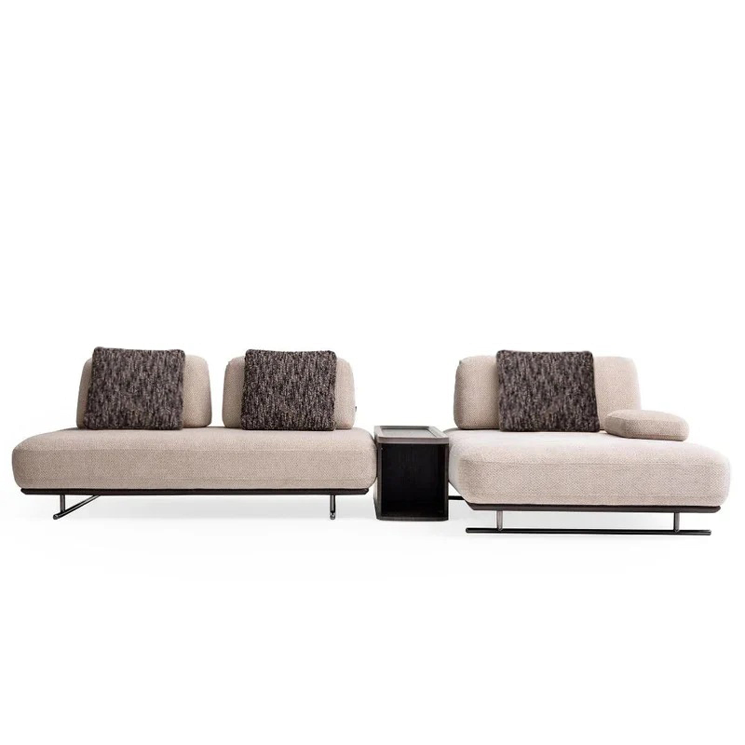 Orca L-Shape Sofa - MES-Lshape -  Sofa - ebarza Furniture UAE | Shop Modern Furniture in Abu Dhabi & Dubai - مفروشات ايبازرا في الامارات | تسوق اثاث عصري وديكورات مميزة في دبي وابوظبي