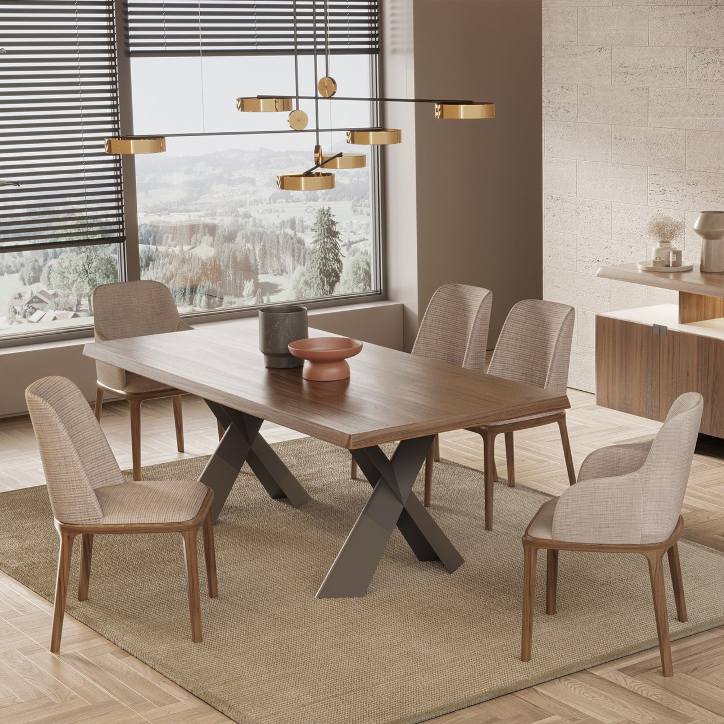 Display Piece - Genova Dining Table Genv-Table-YAS -  DISPLAY ITEM - ebarza Furniture UAE | Shop Modern Furniture in Abu Dhabi & Dubai - مفروشات ايبازرا في الامارات | تسوق اثاث عصري وديكورات مميزة في دبي وابوظبي