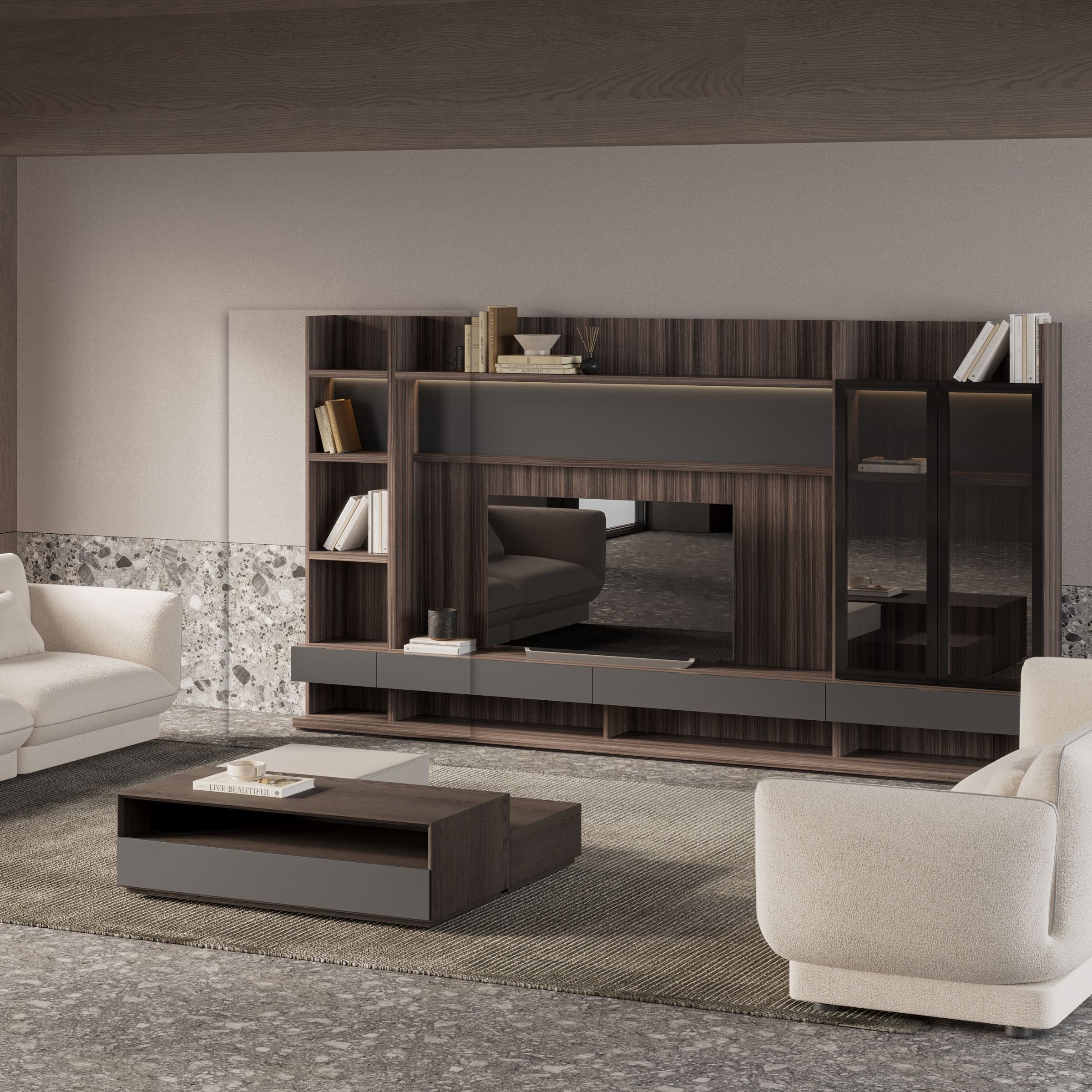 Pre order 25 Days Delivery Lipa Single Module - Modular TV / Wall Unit YOLIPA-SB -  TV Units - ebarza Furniture UAE | Shop Modern Furniture in Abu Dhabi & Dubai - مفروشات ايبازرا في الامارات | تسوق اثاث عصري وديكورات مميزة في دبي وابوظبي