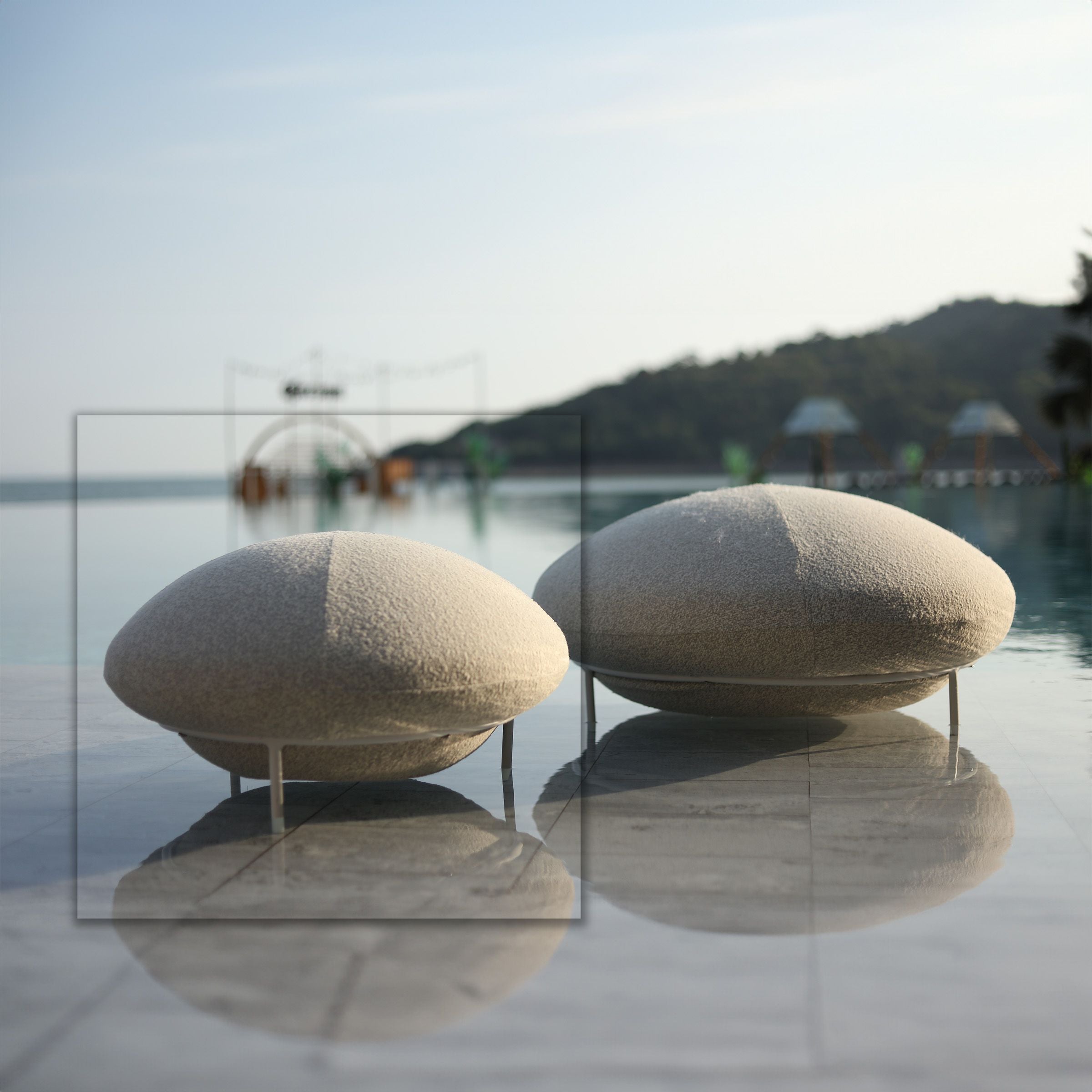 UFO Outdoor Small Stool Sand Matt-UFO-P -  Outdoor Chairs - ebarza Furniture UAE | Shop Modern Furniture in Abu Dhabi & Dubai - مفروشات ايبازرا في الامارات | تسوق اثاث عصري وديكورات مميزة في دبي وابوظبي