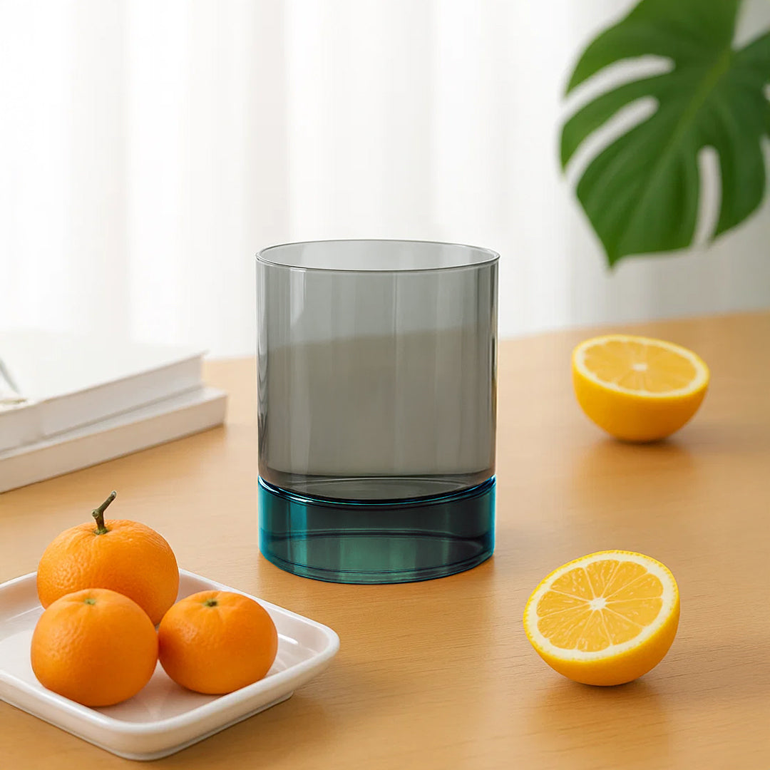 Green Base + Grey Top Tumbler - C24058FA3 -  Drinkware - ebarza Furniture UAE | Shop Modern Furniture in Abu Dhabi & Dubai - مفروشات ايبازرا في الامارات | تسوق اثاث عصري وديكورات مميزة في دبي وابوظبي