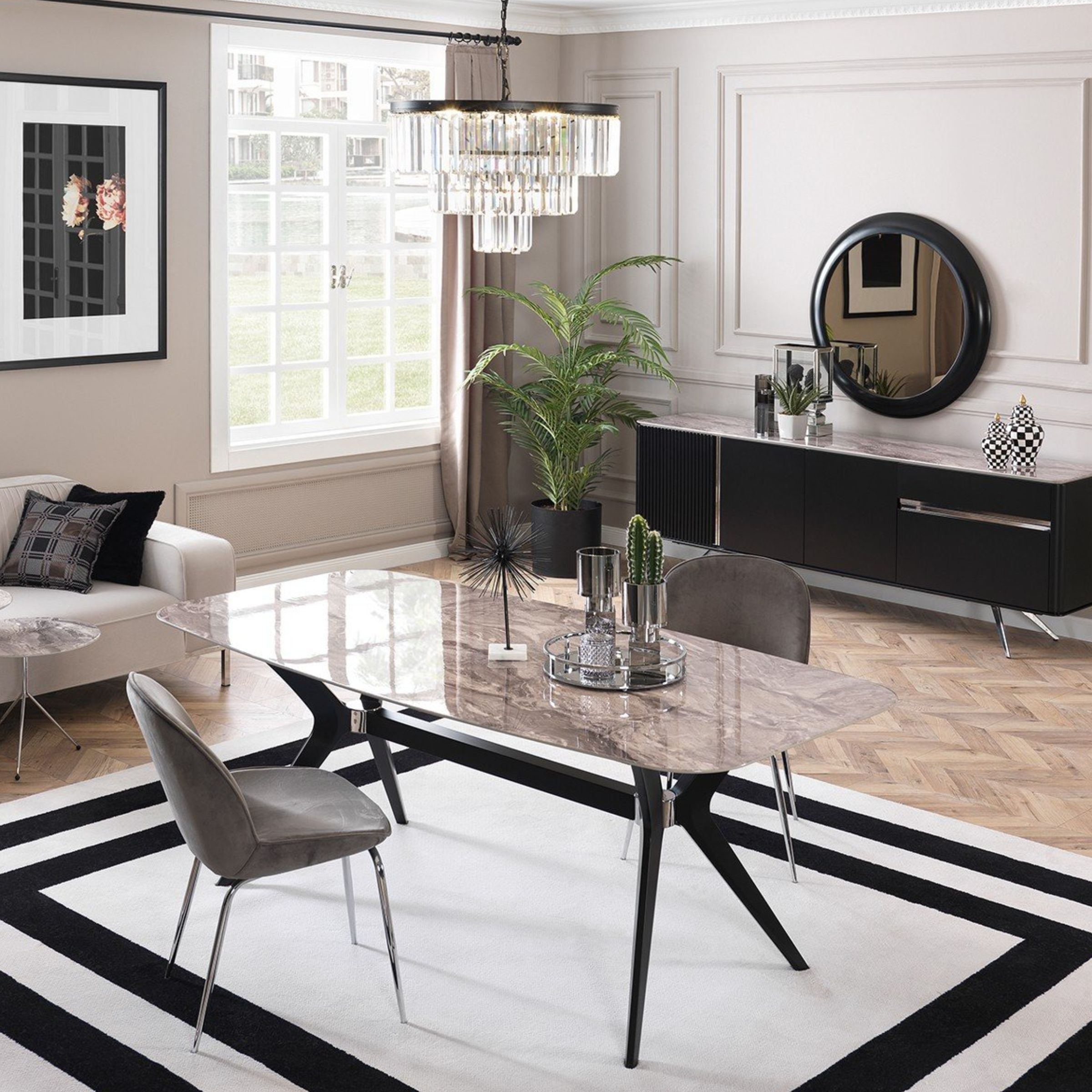 Beretta Dining Table Only Ber008 -  Dining Tables - ebarza Furniture UAE | Shop Modern Furniture in Abu Dhabi & Dubai - مفروشات ايبازرا في الامارات | تسوق اثاث عصري وديكورات مميزة في دبي وابوظبي