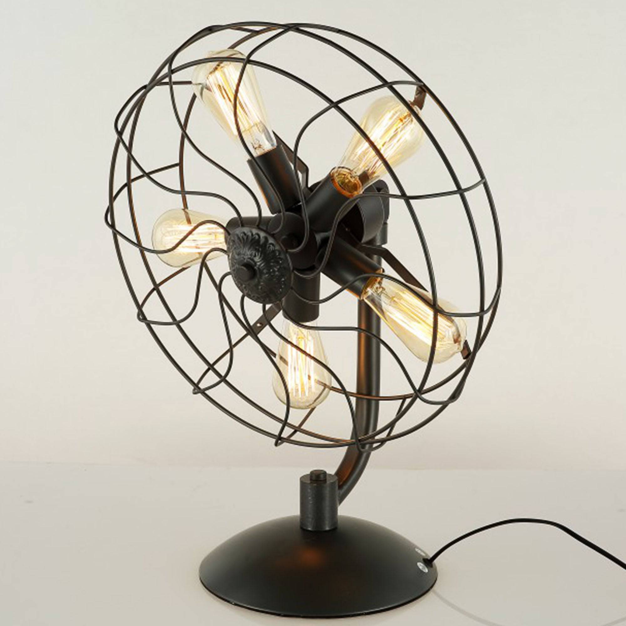 5 Heads Industrial Fan Table Lamp Cy-Ltd-024 -  Desk\table Lamps - ebarza Furniture UAE | Shop Modern Furniture in Abu Dhabi & Dubai - مفروشات ايبازرا في الامارات | تسوق اثاث عصري وديكورات مميزة في دبي وابوظبي