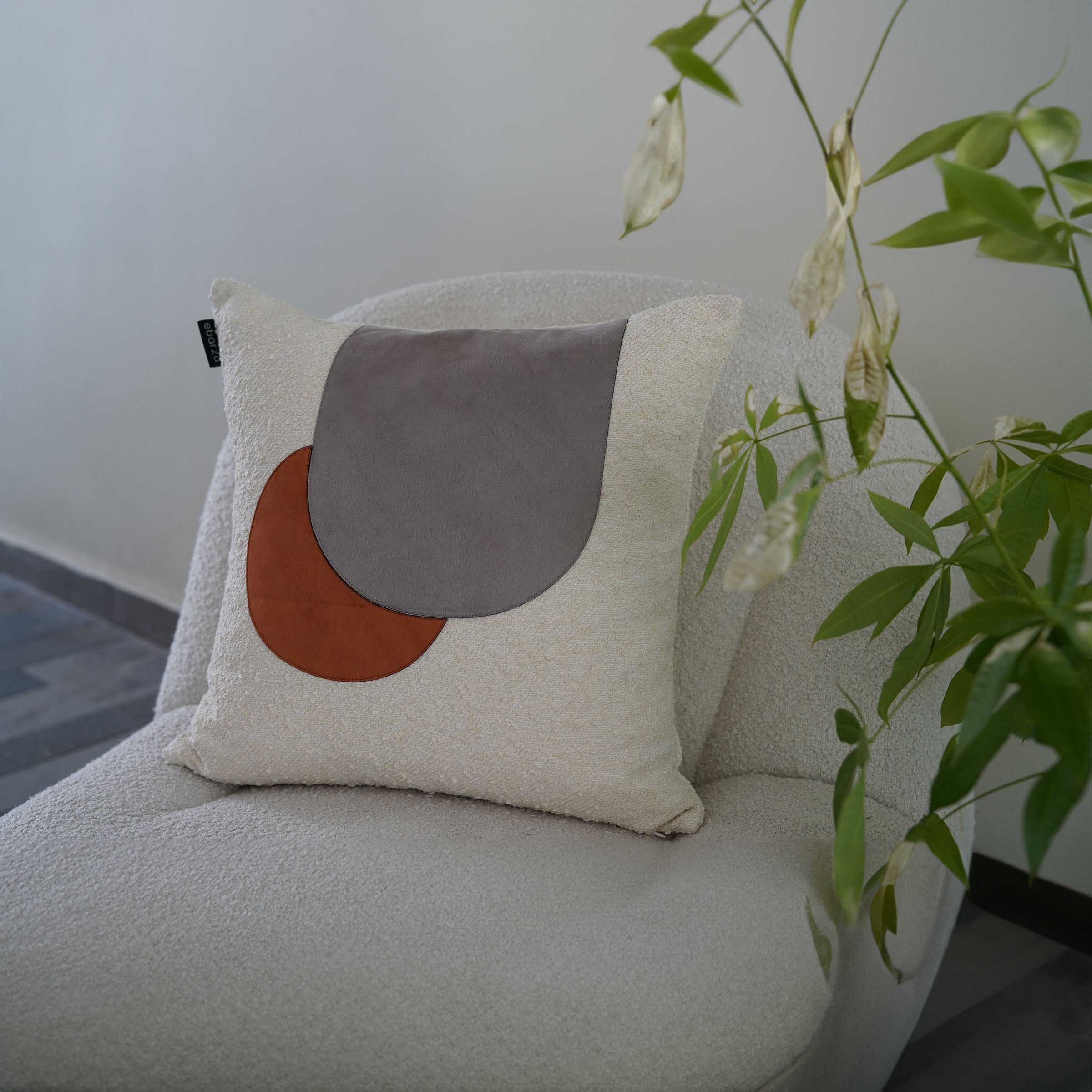 45x45Cm   Ebarza  Worde Patchwork Cushion ECC126 -  Cushions - ebarza Furniture UAE | Shop Modern Furniture in Abu Dhabi & Dubai - مفروشات ايبازرا في الامارات | تسوق اثاث عصري وديكورات مميزة في دبي وابوظبي