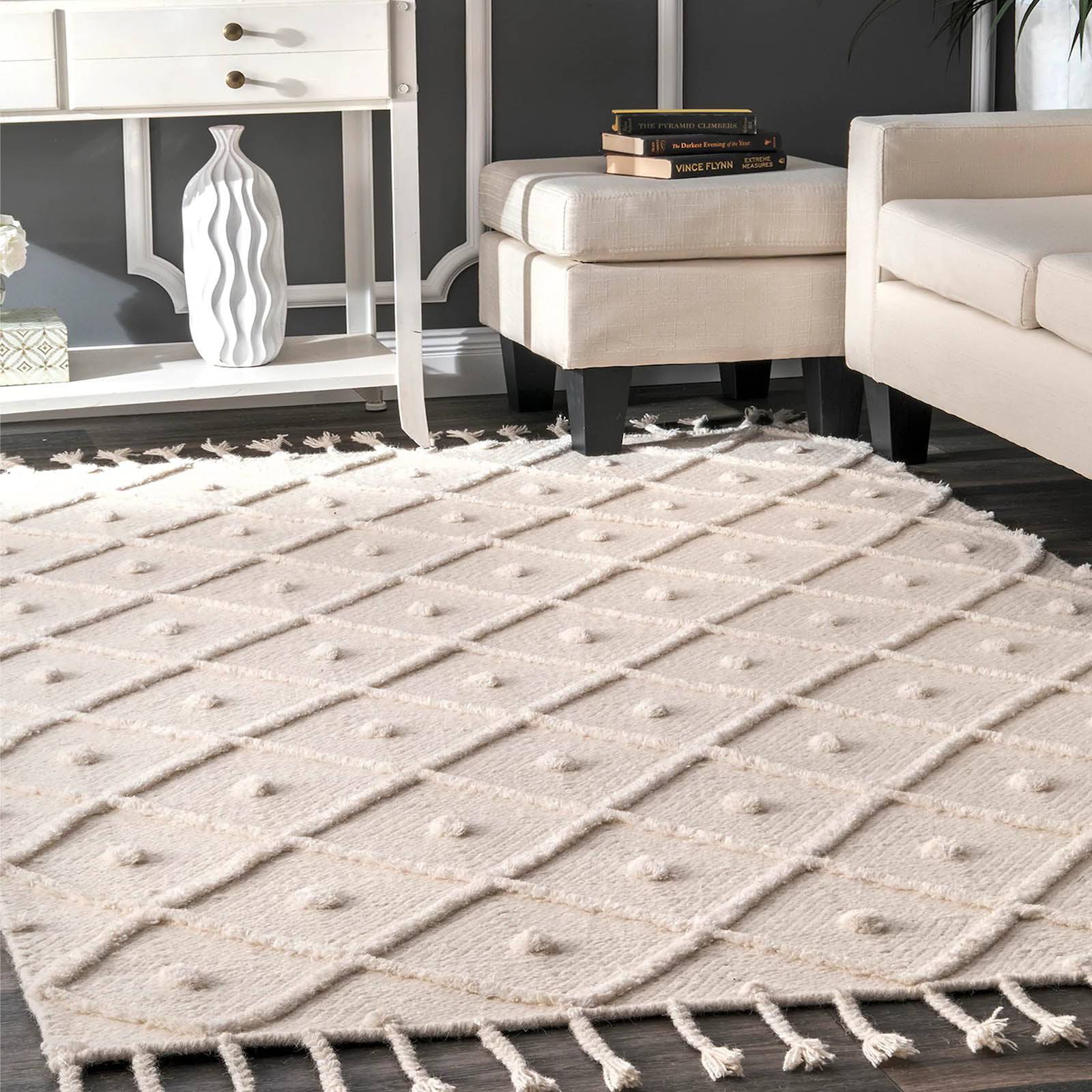 60X90 Cm Amaka Handmade Wool Rug Amk-07-Xs -  Rugs - ebarza Furniture UAE | Shop Modern Furniture in Abu Dhabi & Dubai - مفروشات ايبازرا في الامارات | تسوق اثاث عصري وديكورات مميزة في دبي وابوظبي