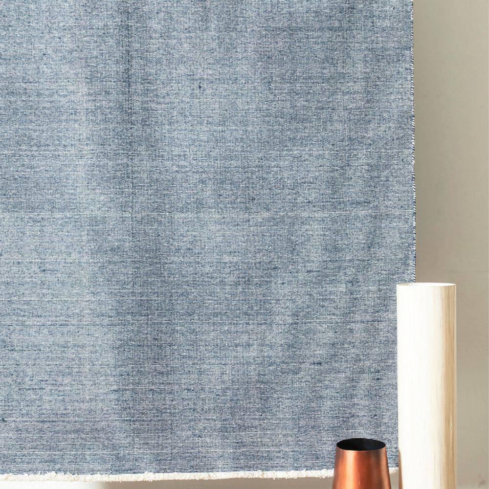 60X90 Cm Hand Woven Blue Wool Rug Jhd-7007 Blue-Xs -  Rugs - ebarza Furniture UAE | Shop Modern Furniture in Abu Dhabi & Dubai - مفروشات ايبازرا في الامارات | تسوق اثاث عصري وديكورات مميزة في دبي وابوظبي